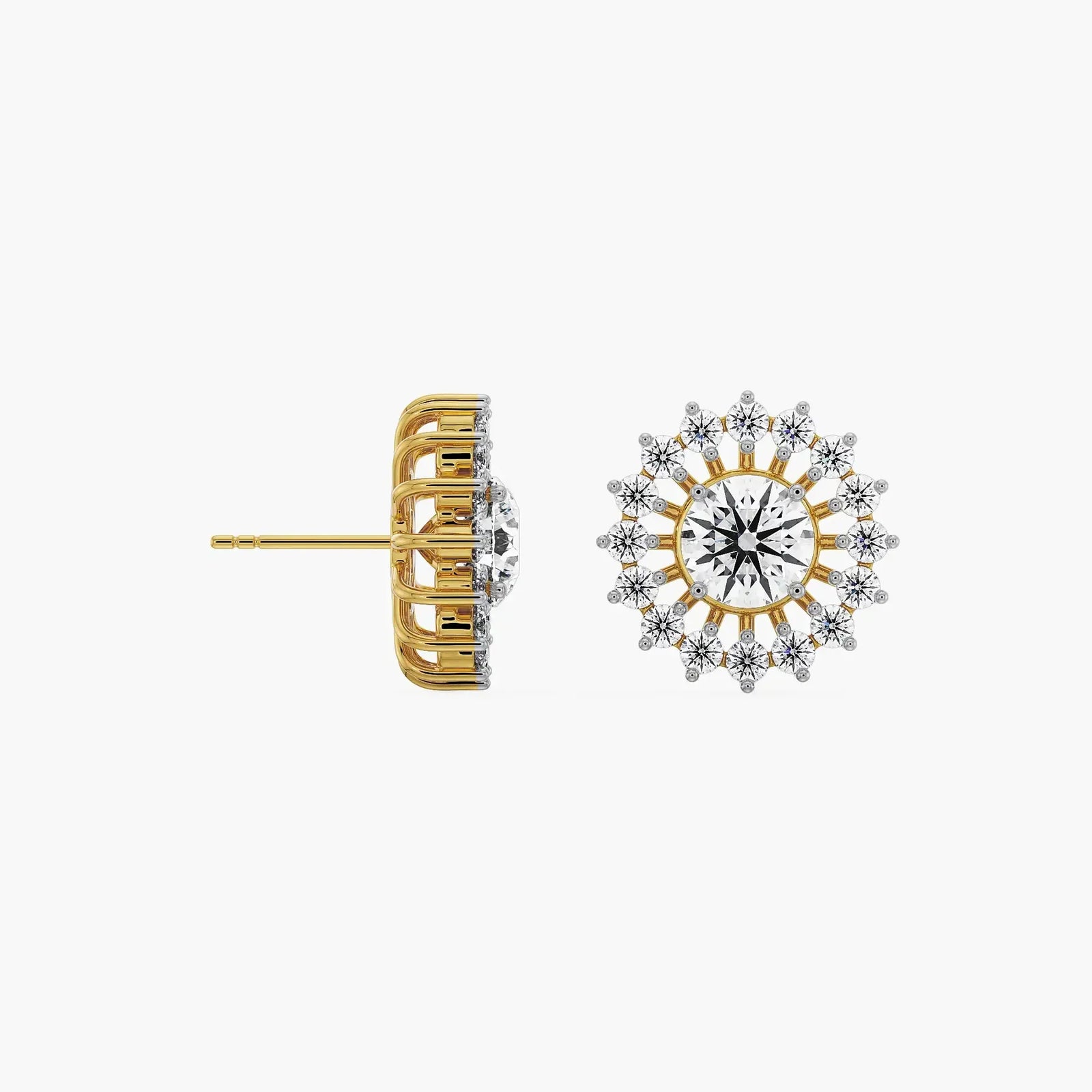 0.50 CT Chakra Detachable Lab Diamond Studs 9KT