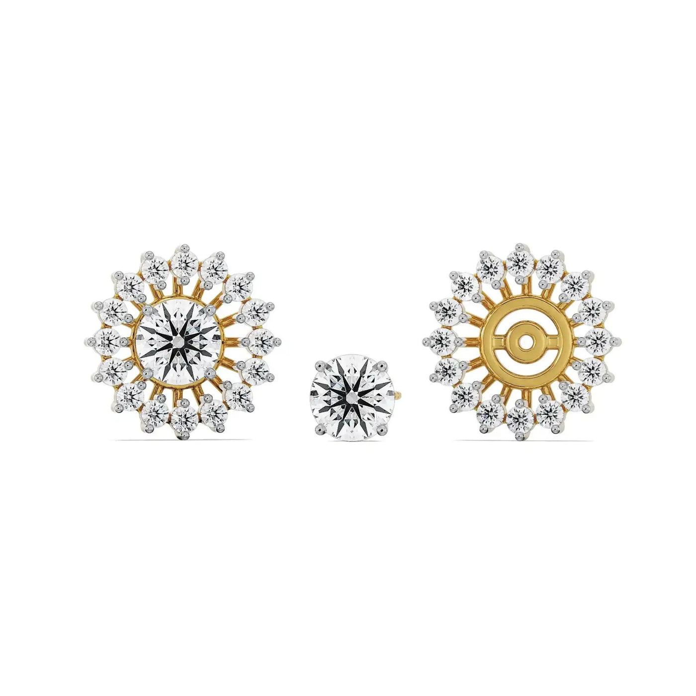 0.50 CT Chakra Detachable Lab Diamond Studs 9KT
