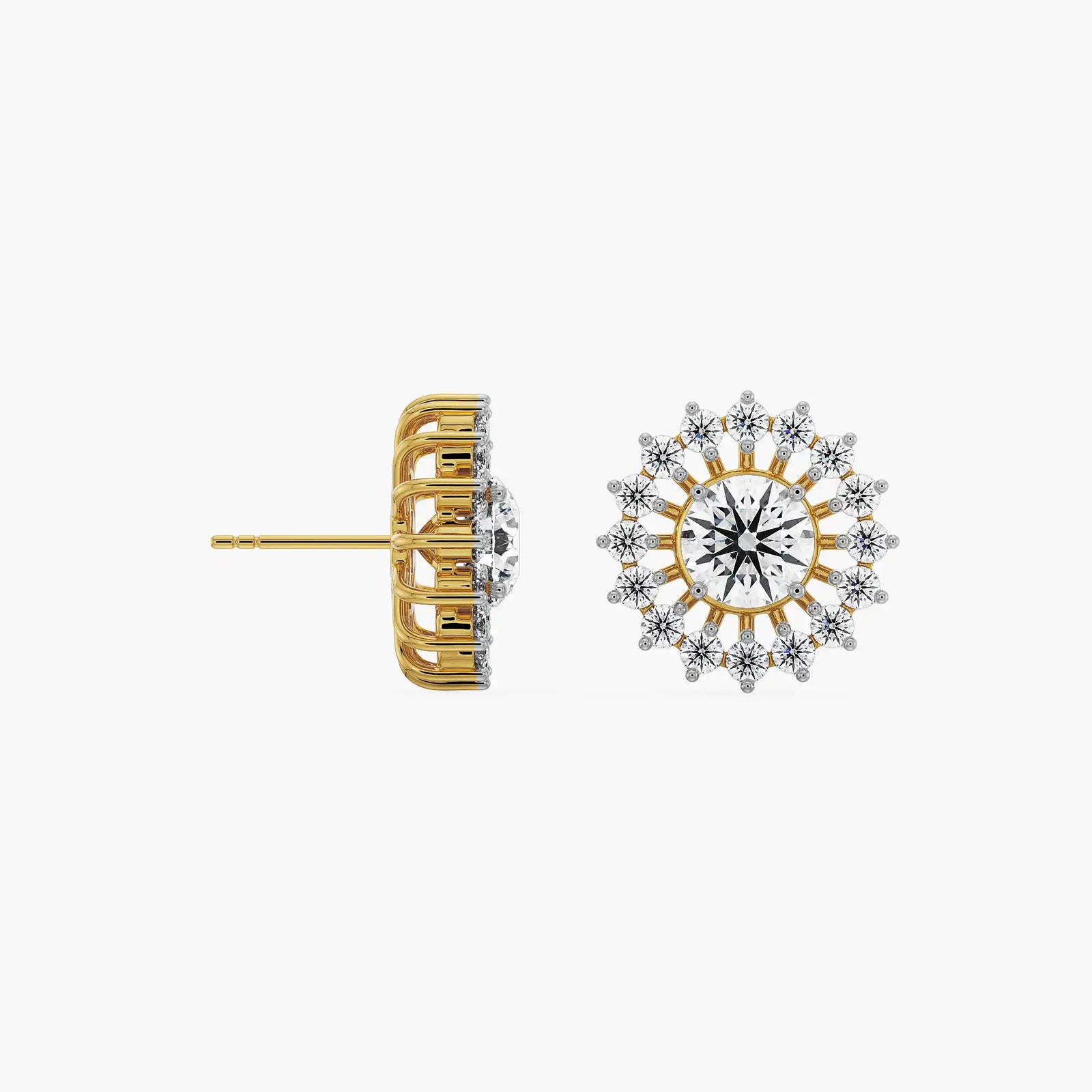 1 CT Chakra Detachable Diamond Studs Prospective View
