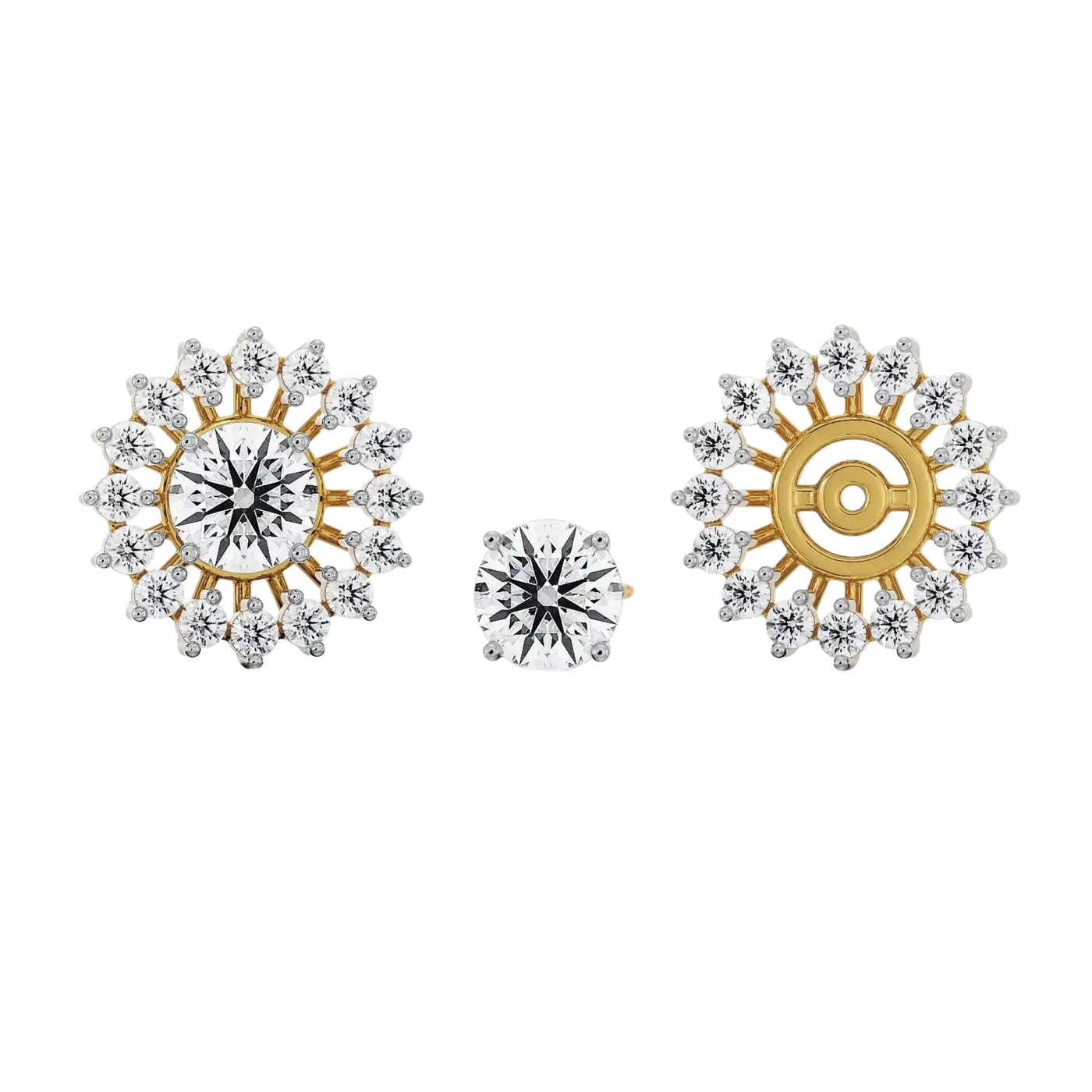 1 CT Chakra Detachable Lab Diamond Studs_in-stock