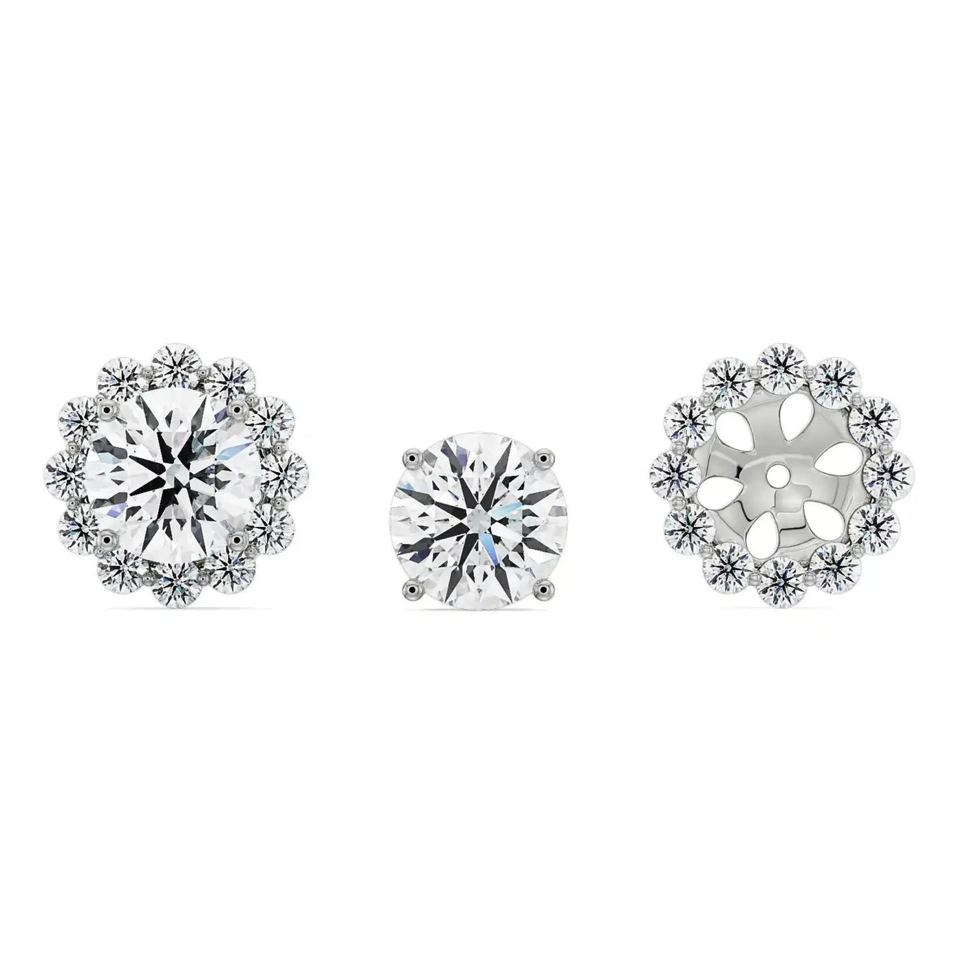 1 CT Sunflower Detachable Lab Diamond Studs