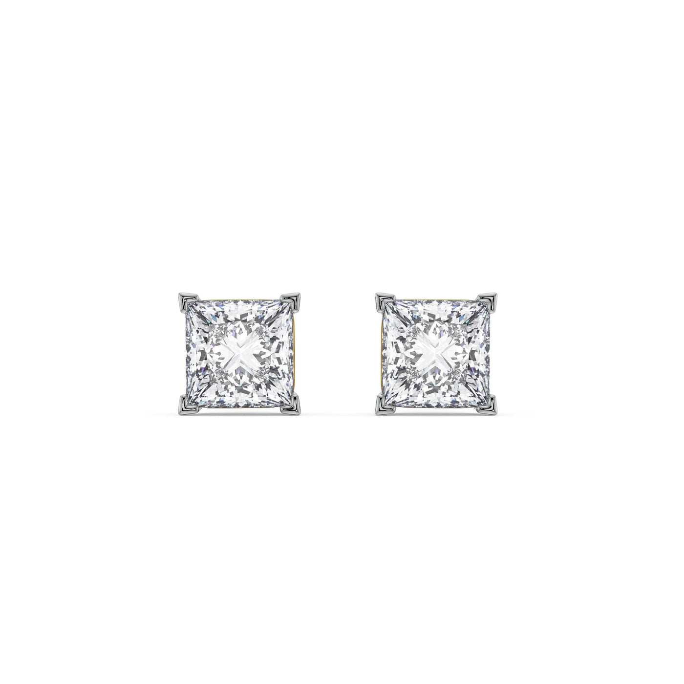 0.5 CT Classic Square Lab Diamond Studs 9KT