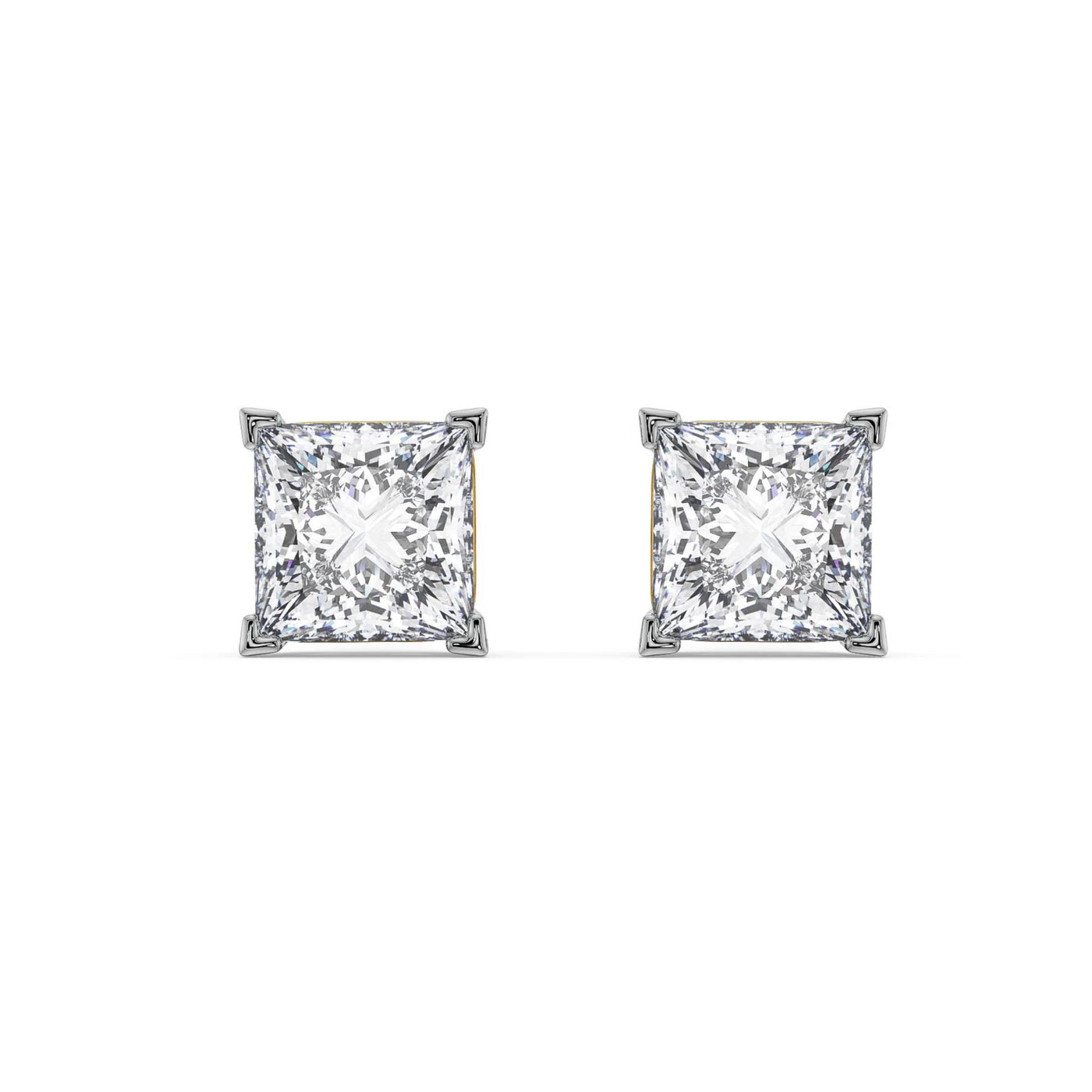 2 CT Classic Square Lab Diamond Studs
