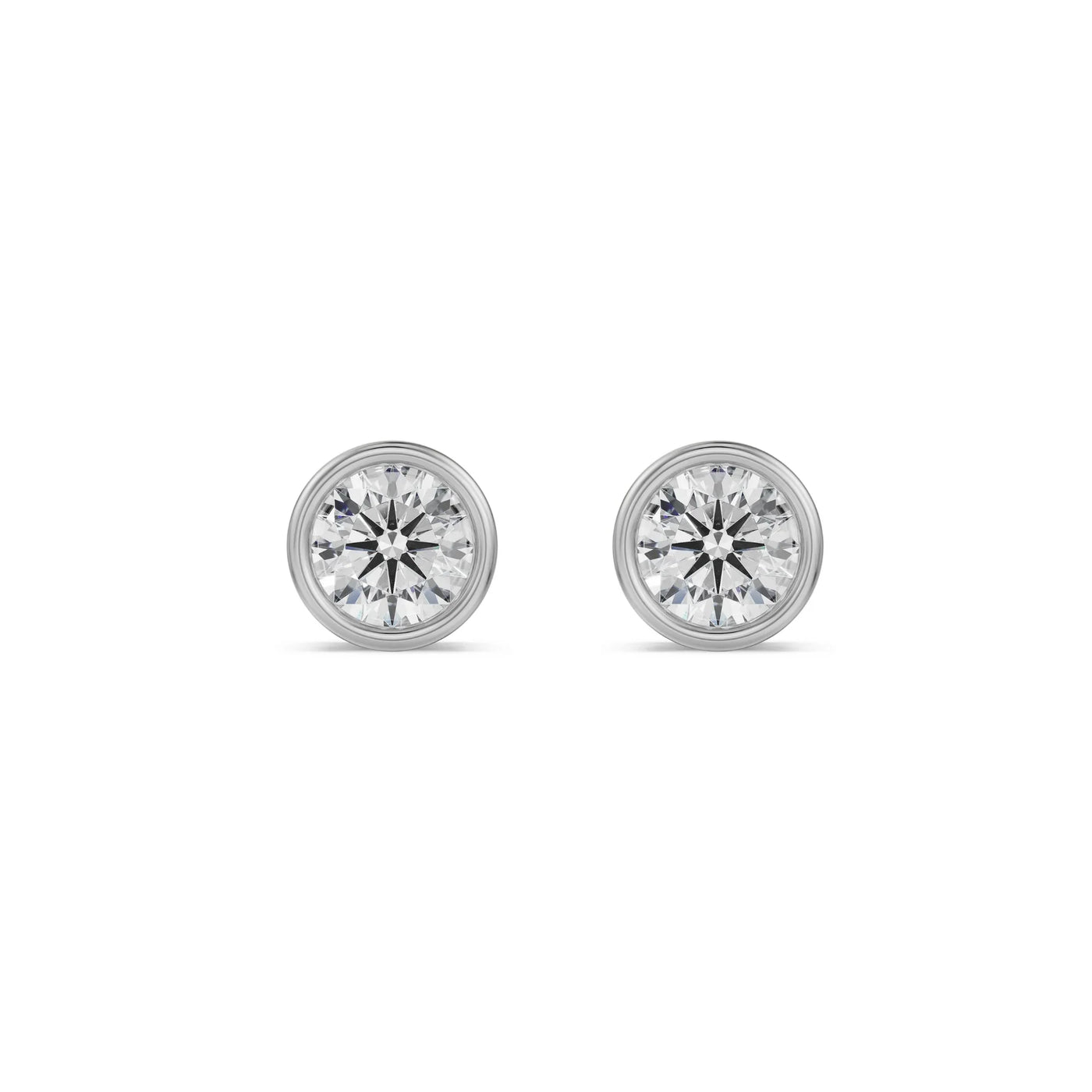 0.5 CT Solid Round Lab Diamond Studs 9KT