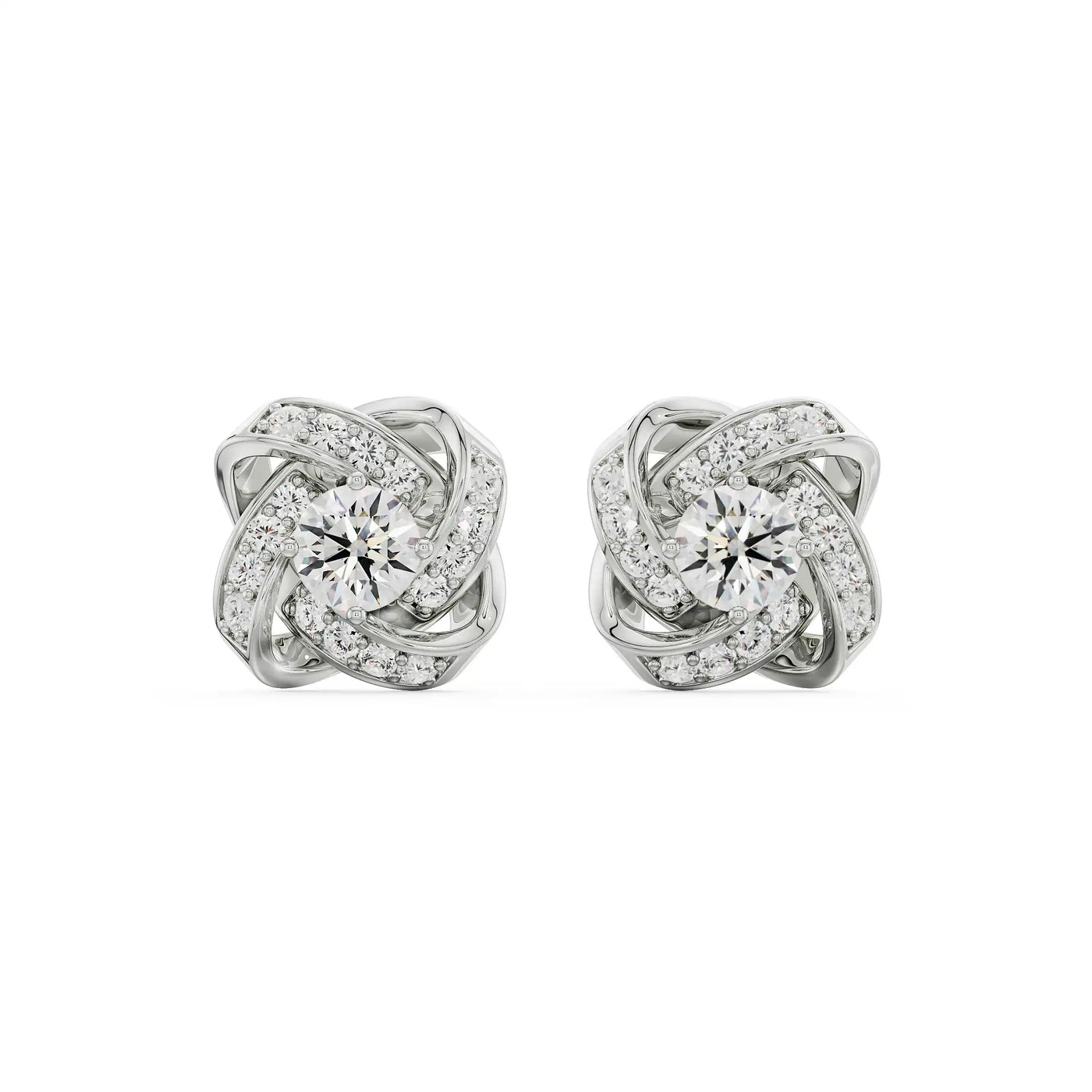 Twirl Sparkle Lab Grown Diamond Studs 9KT