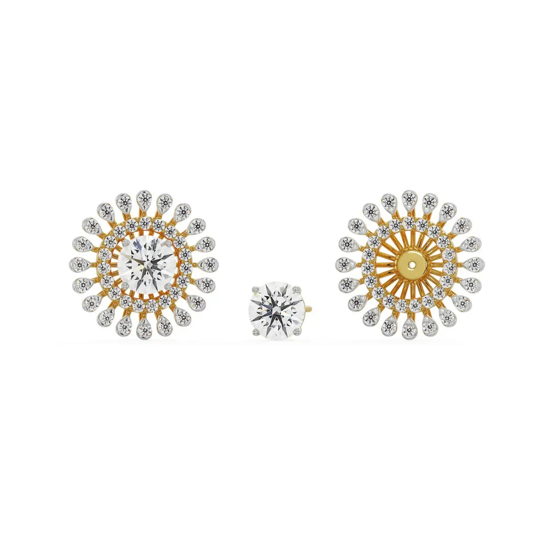 0.25 CT Sunflower Detachable Lab Diamond Studs