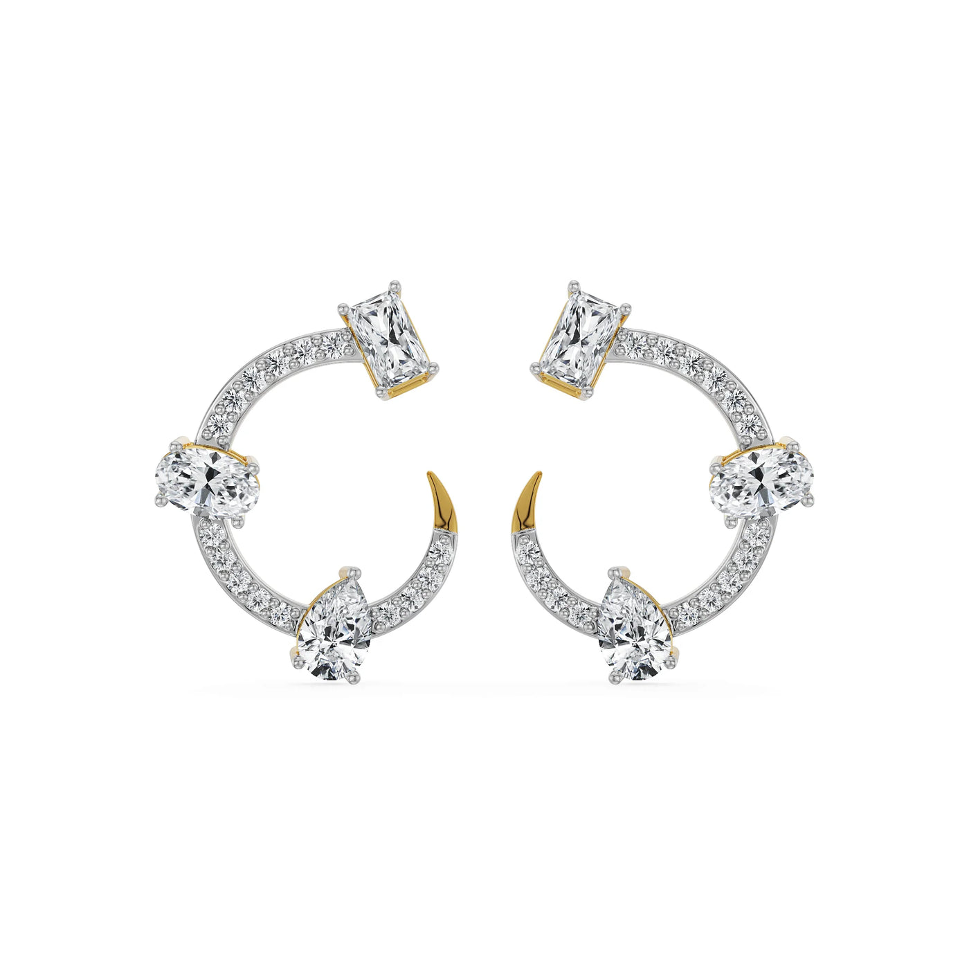 Trio Solitaire Diamond Hoop_in_stock