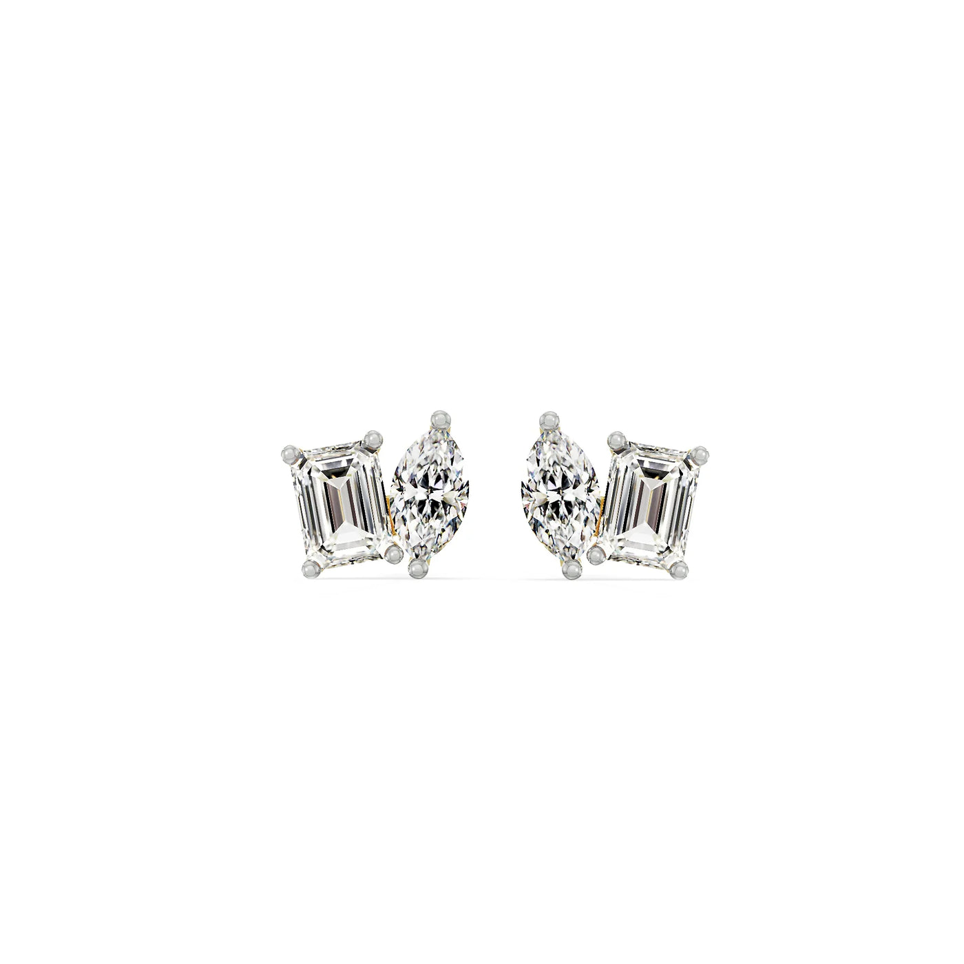 Duo Solitaire Lab Grown Diamond Studs 9KT