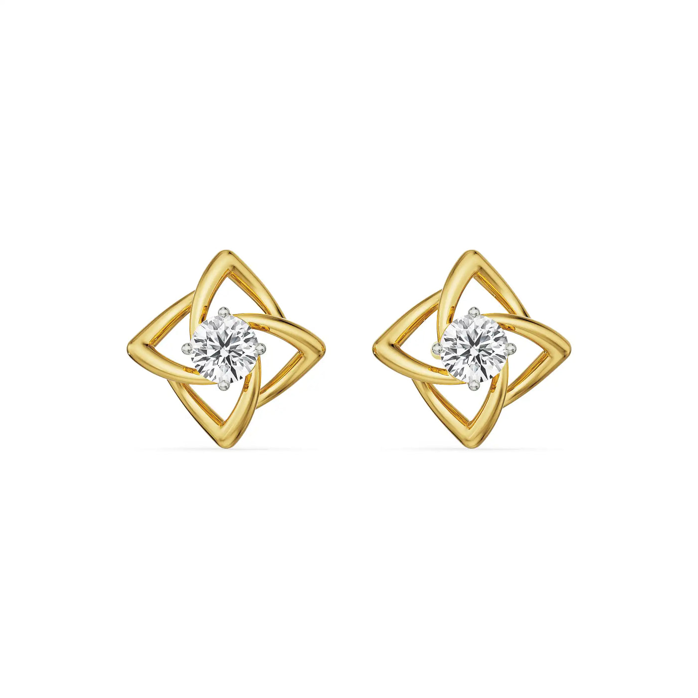 Raha Solitaire Lab Grown Diamond Studs 9KT