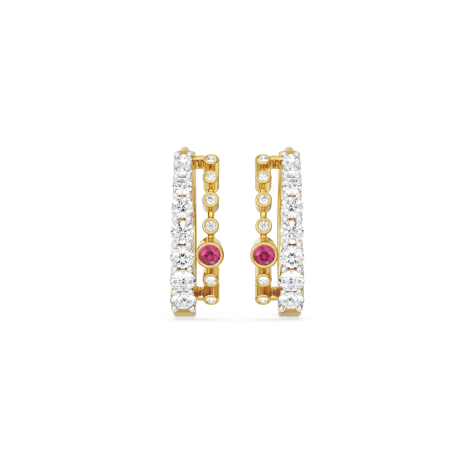 Zoya Diamond Hoops front view