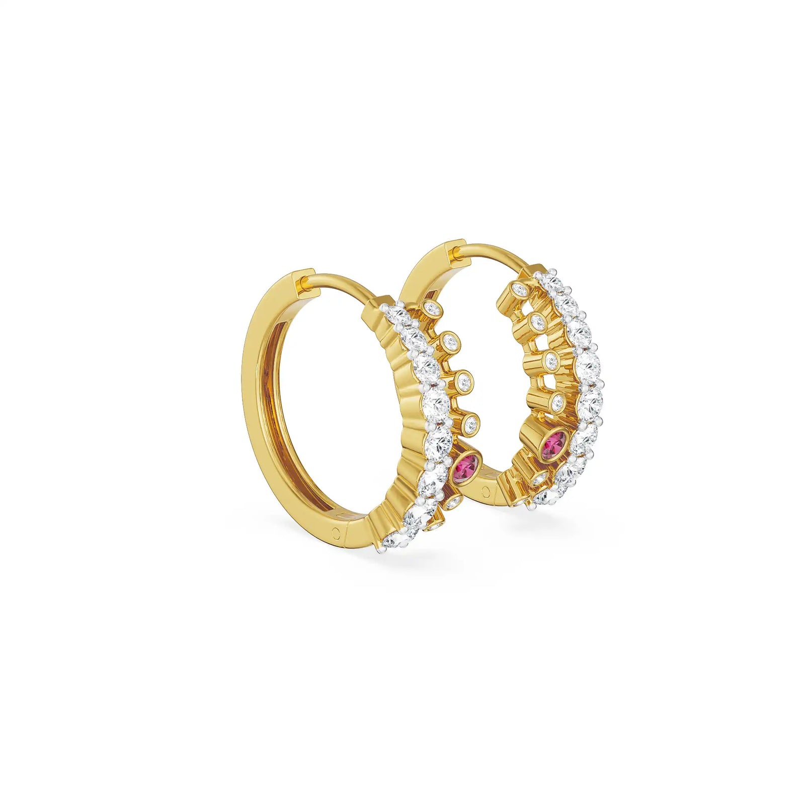 Zoya Diamond Hoops right view
