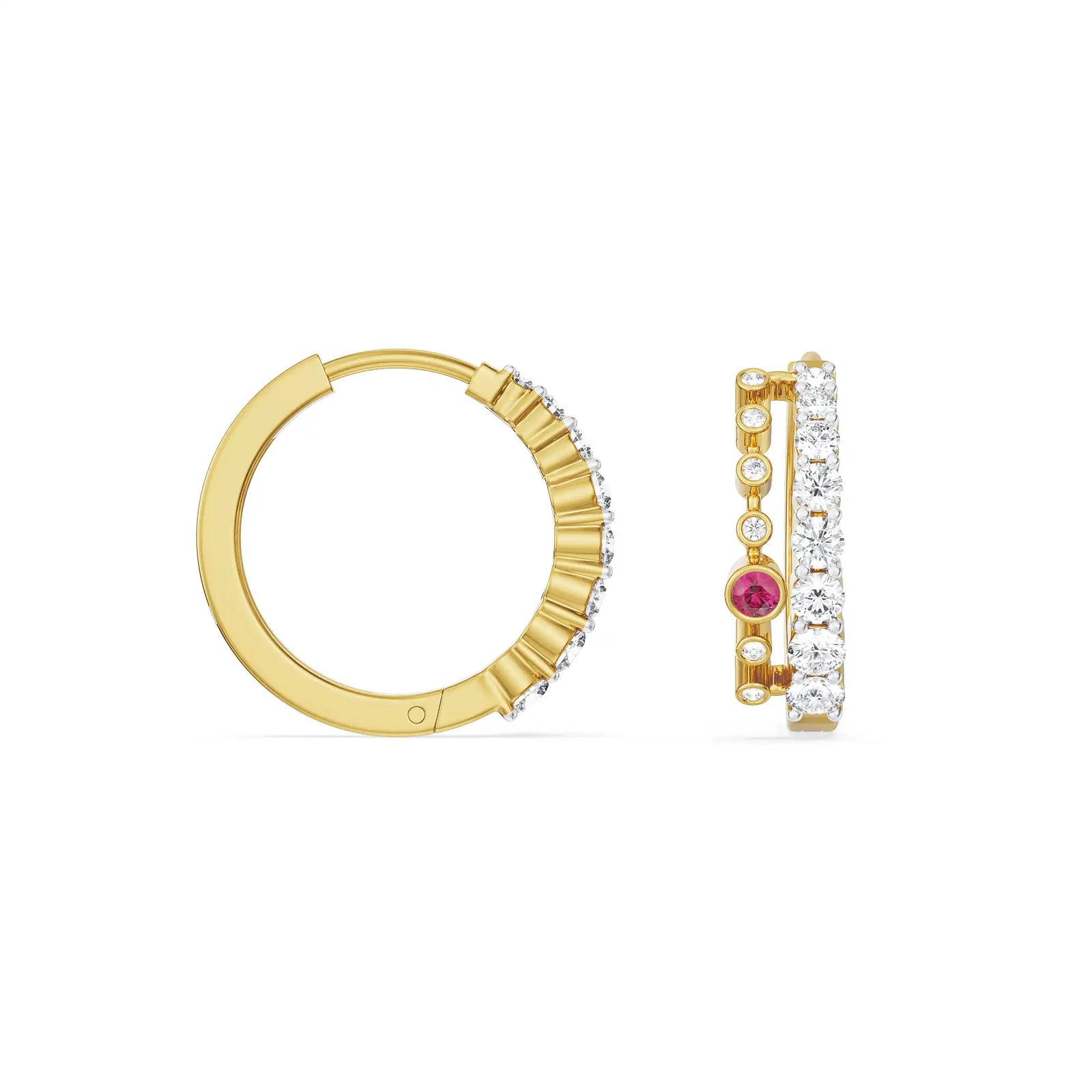 Zoya Diamond Hoops left view