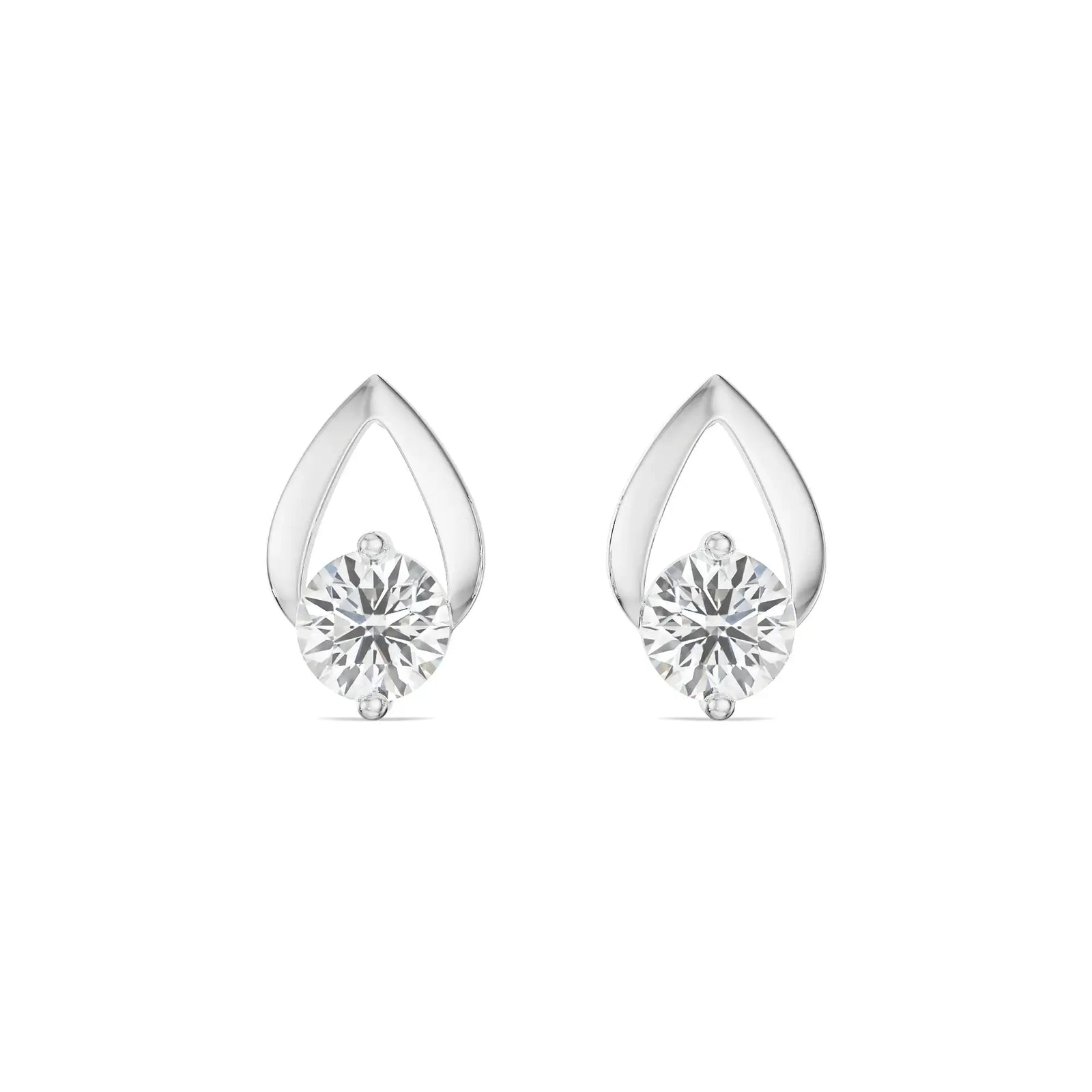 Shimmering Dainty Round Studs front view