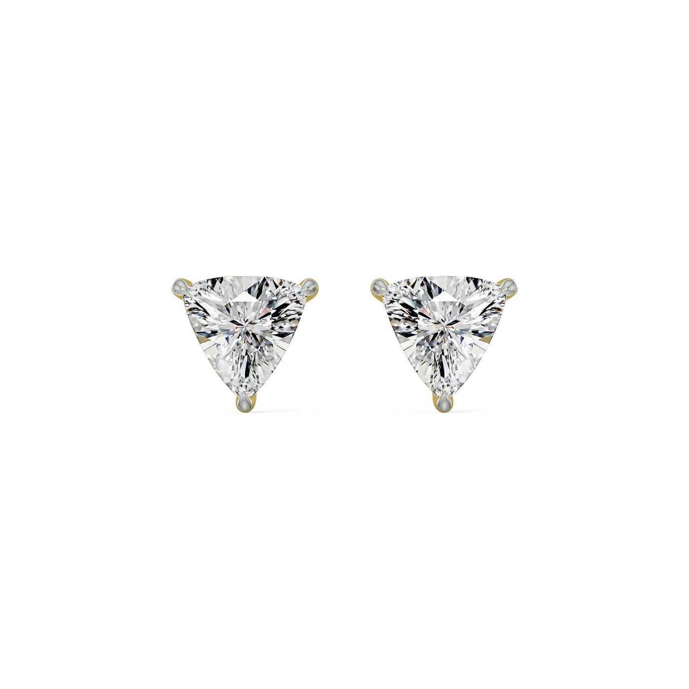 0.5 CT Trillion Curved Lab Grown Diamond Solitaire Studs 9KT