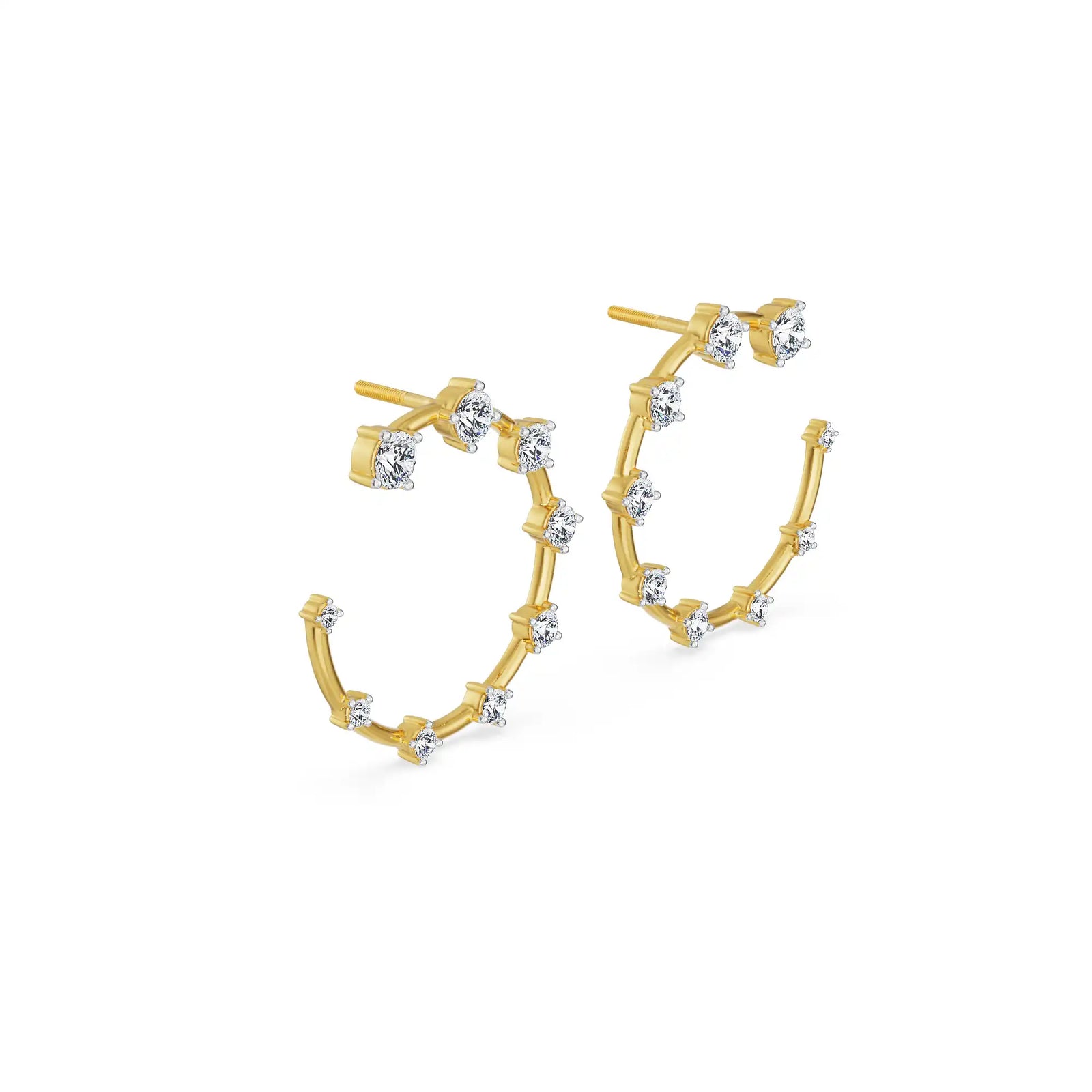 Vienna Lab Grown Diamond Earrings - Side View