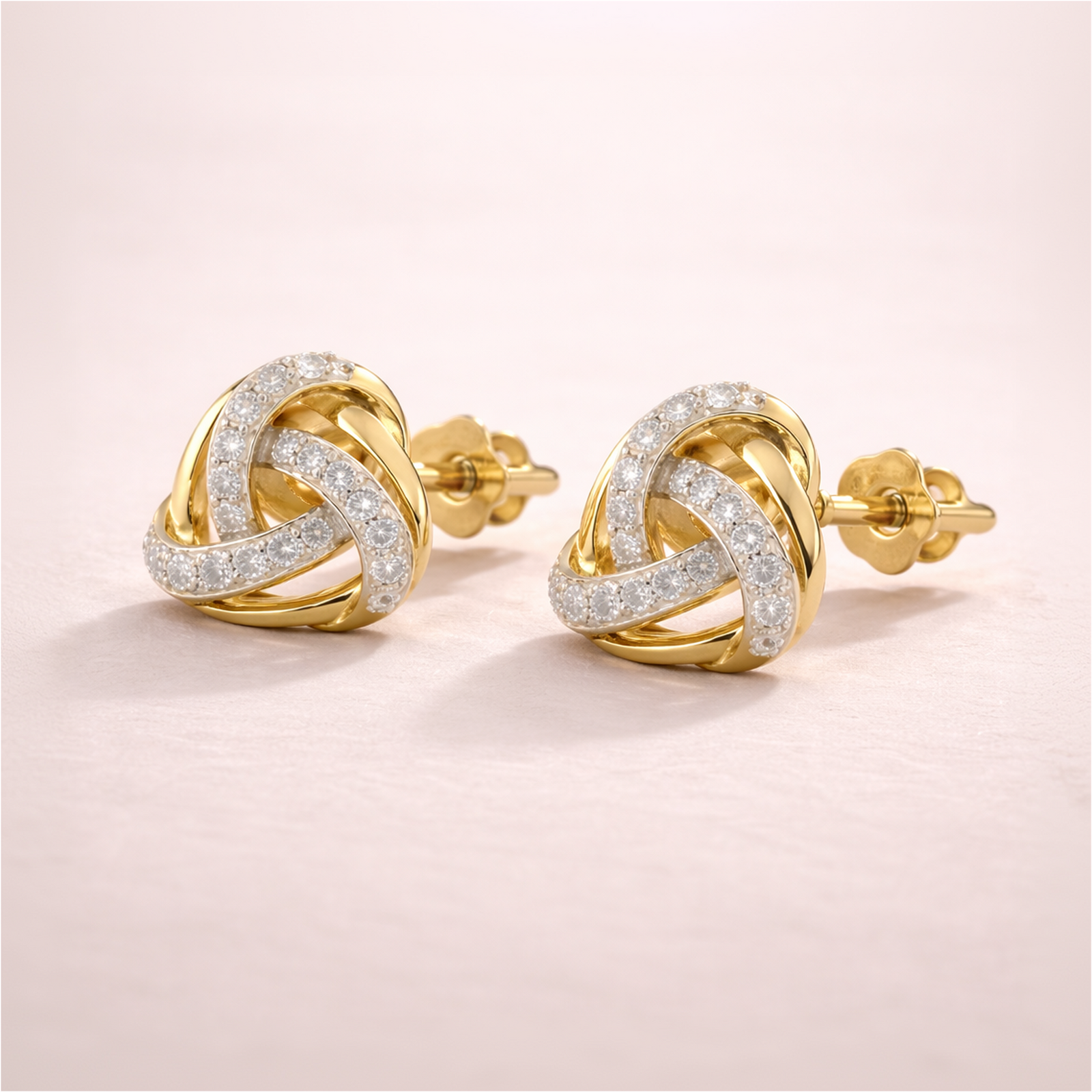 Entrelacé Diamond Knot Studs