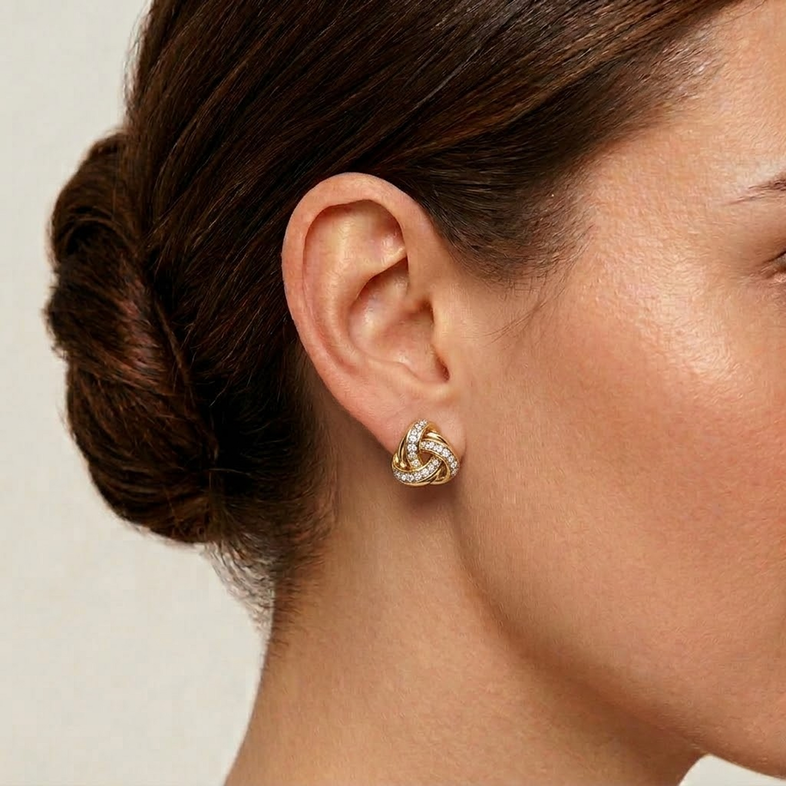 Entrelacé Diamond Knot Studs