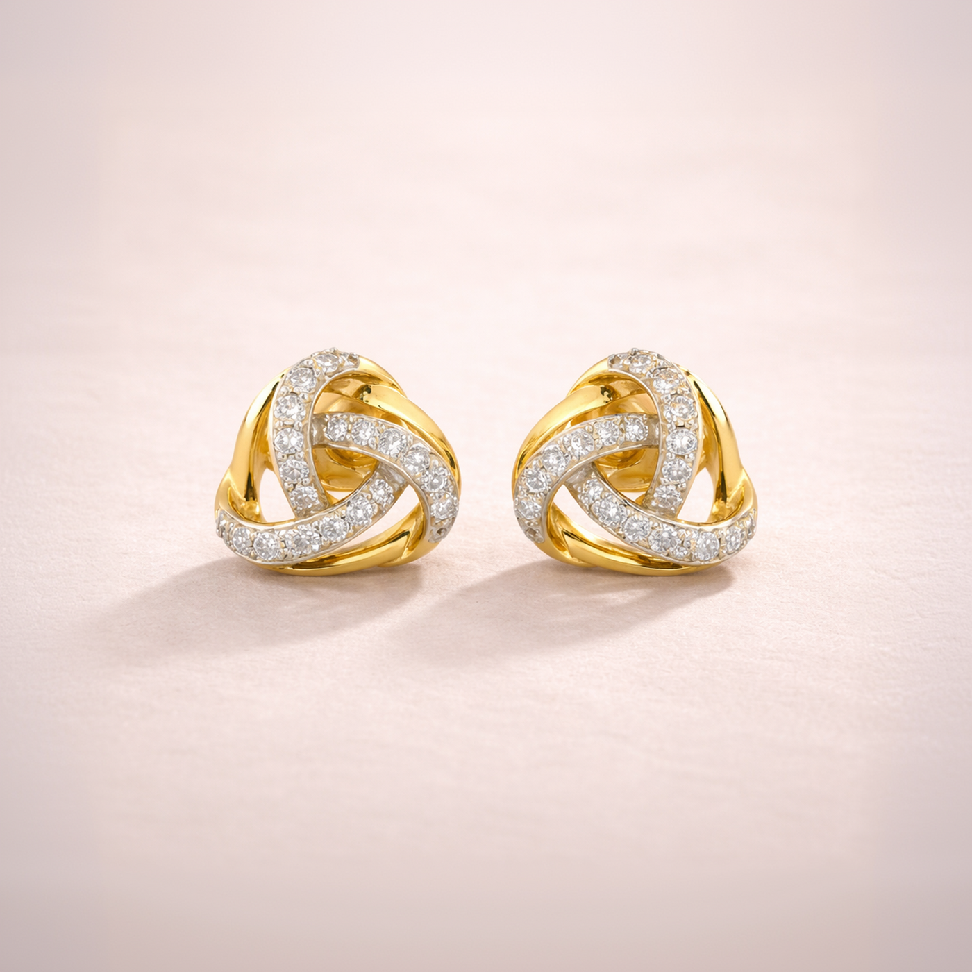 Entrelacé Diamond Knot Studs