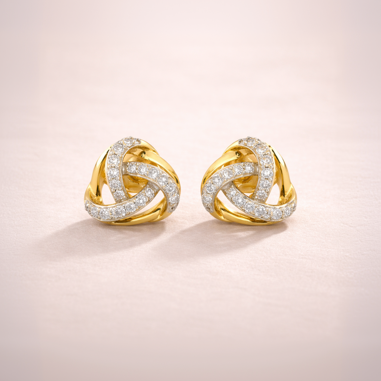Entrelacé Diamond Knot Studs