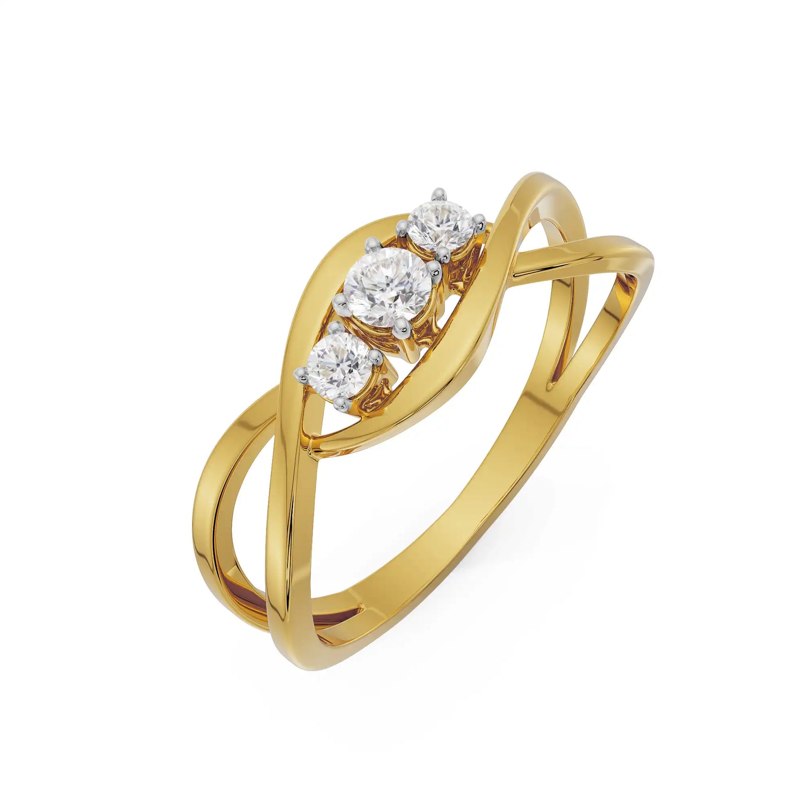 Trifecta of Diamonds Band Top View