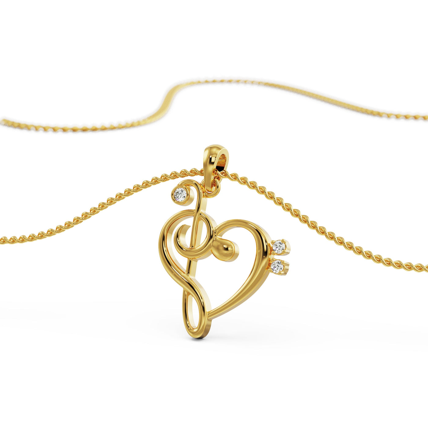 Heart Beat Lab Grown Diamond Pendant