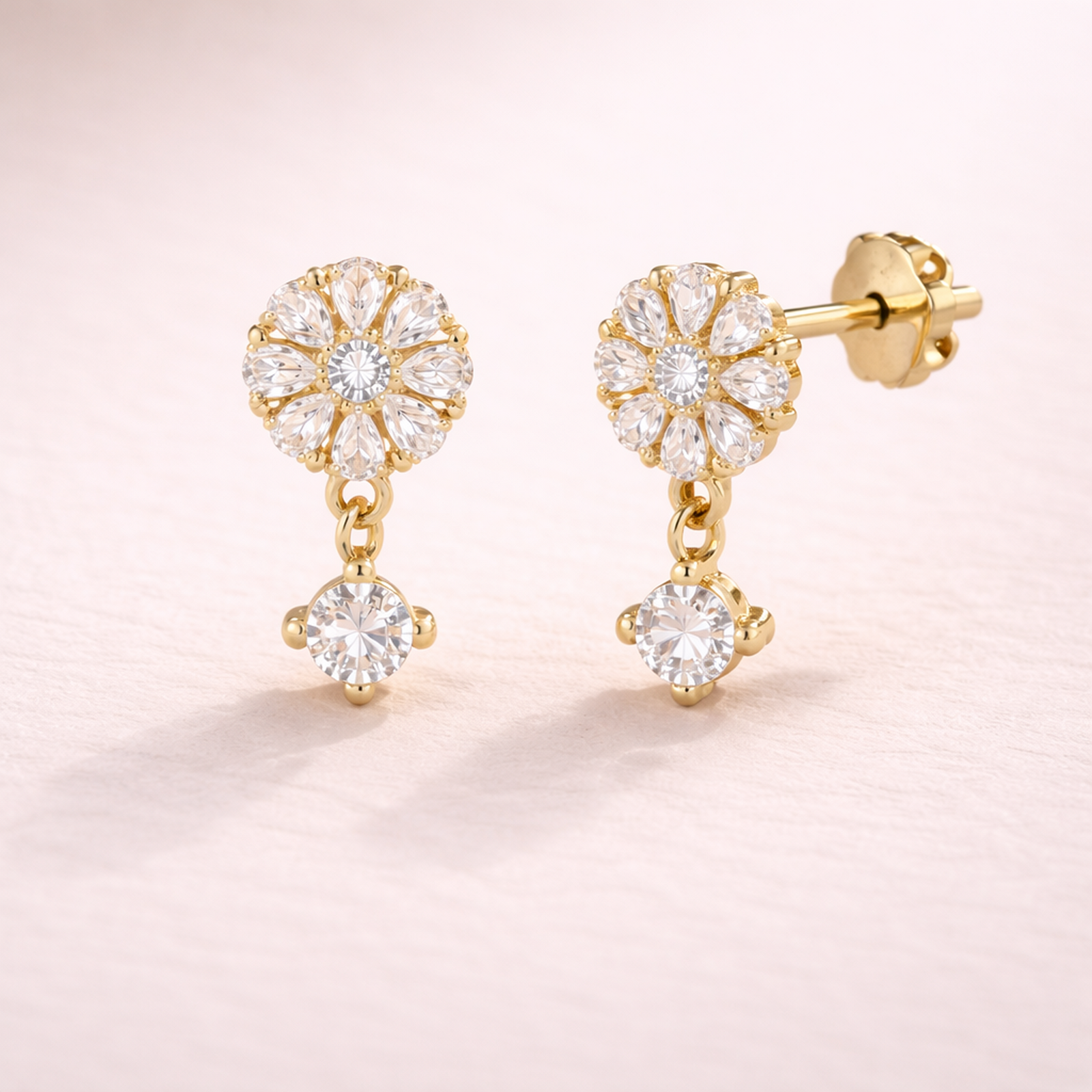 Imperial Rosette Drop Studs
