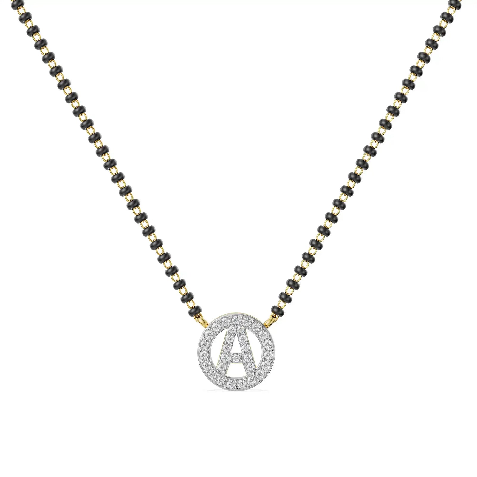 Alphabet Diamond Mangalsutra Front View