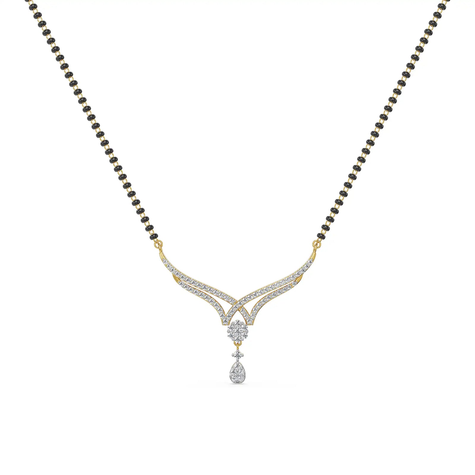 Athiya Lab Grown Diamond Mangalsutra - front view