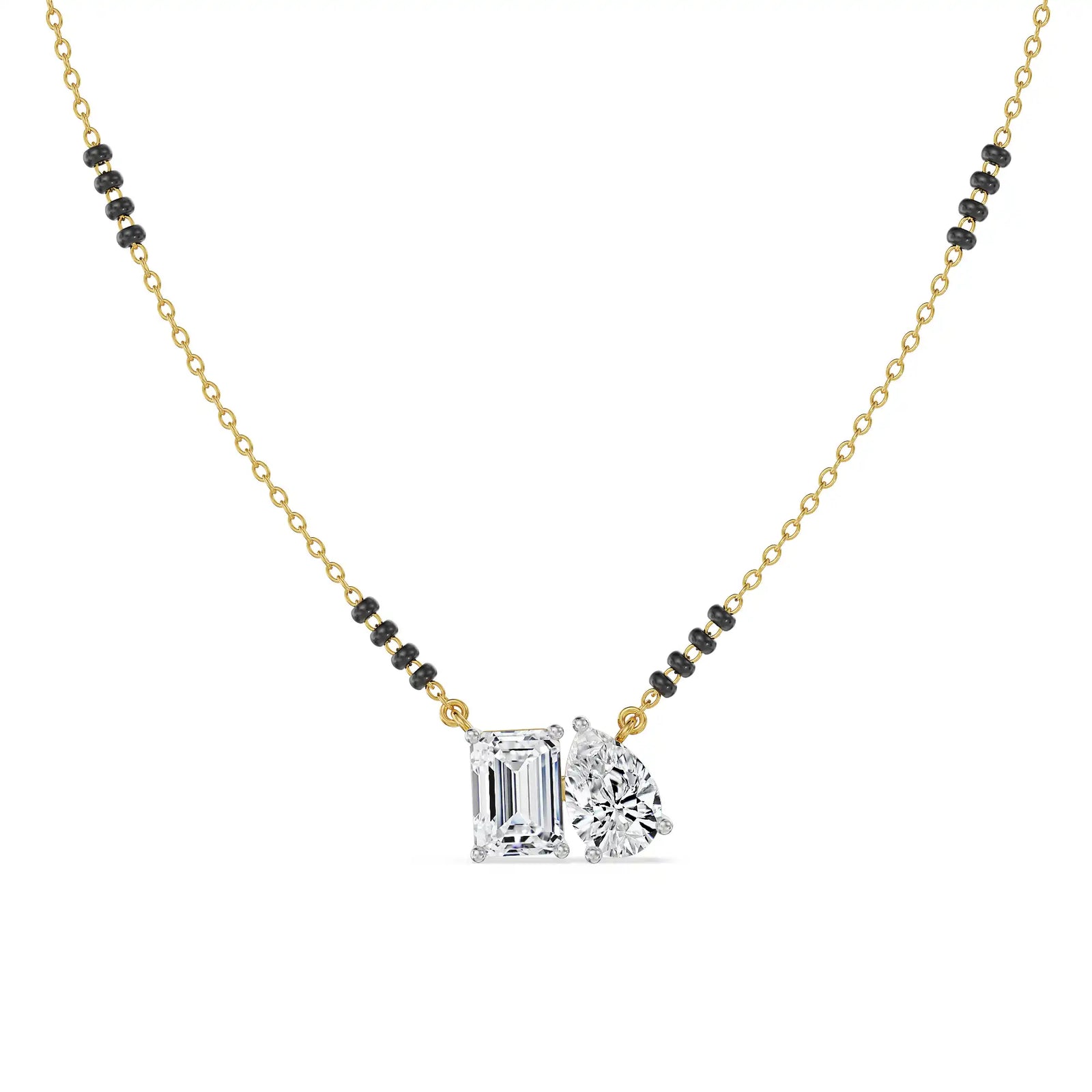 Twinflame Lab Grown Diamond Mangalsutra - front view