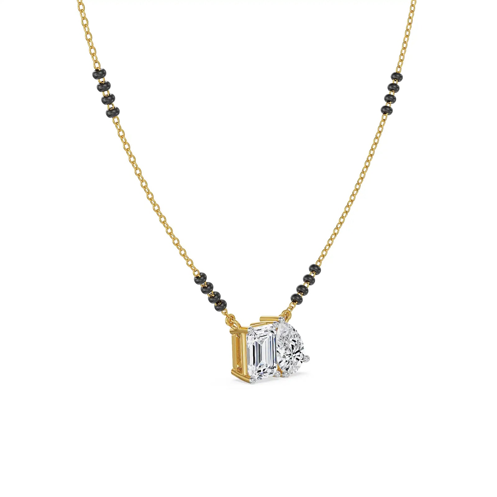 Twinflame Lab Grown Diamond Mangalsutra -  side view