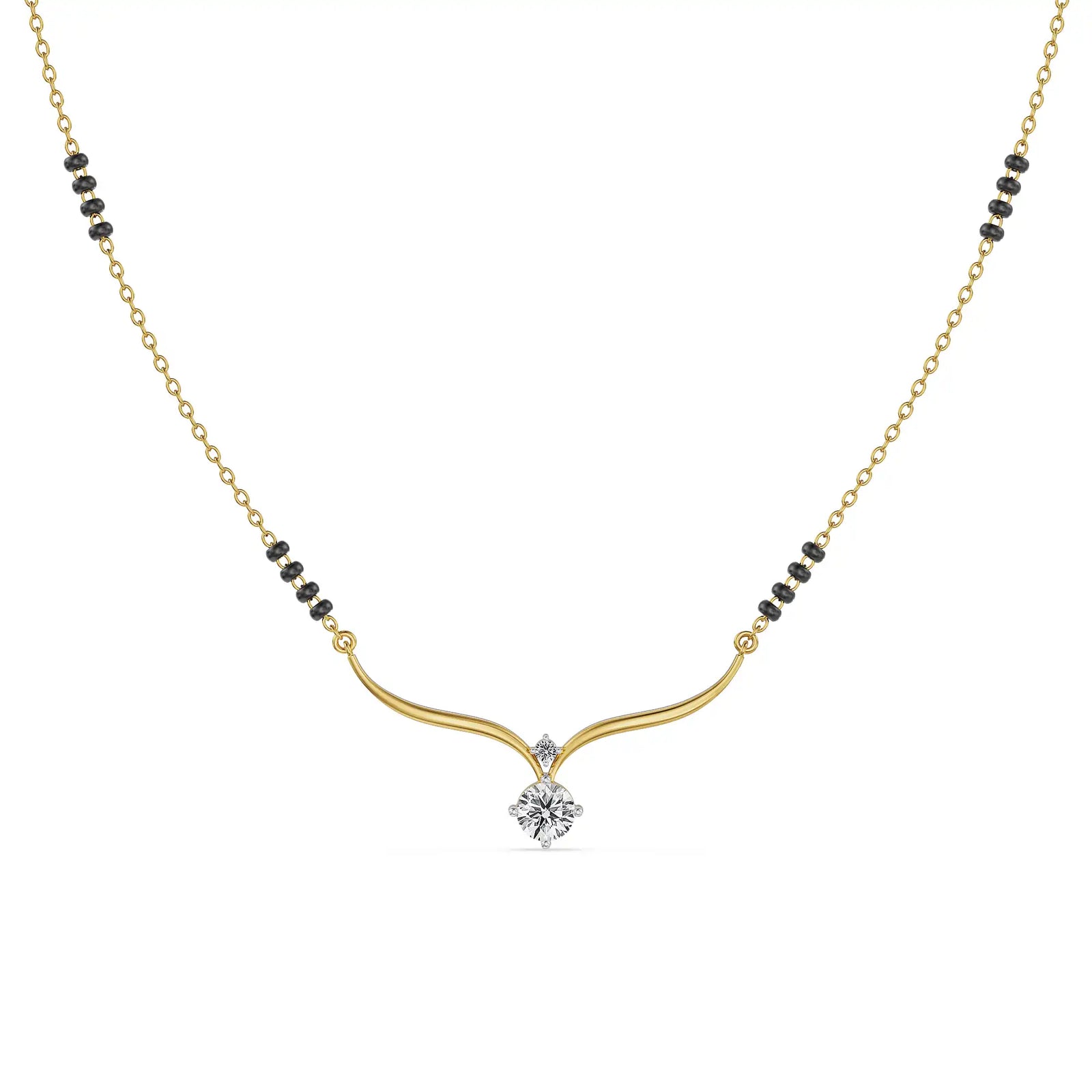 Bandhan Lab Grown Diamond Mangalsutra - front view