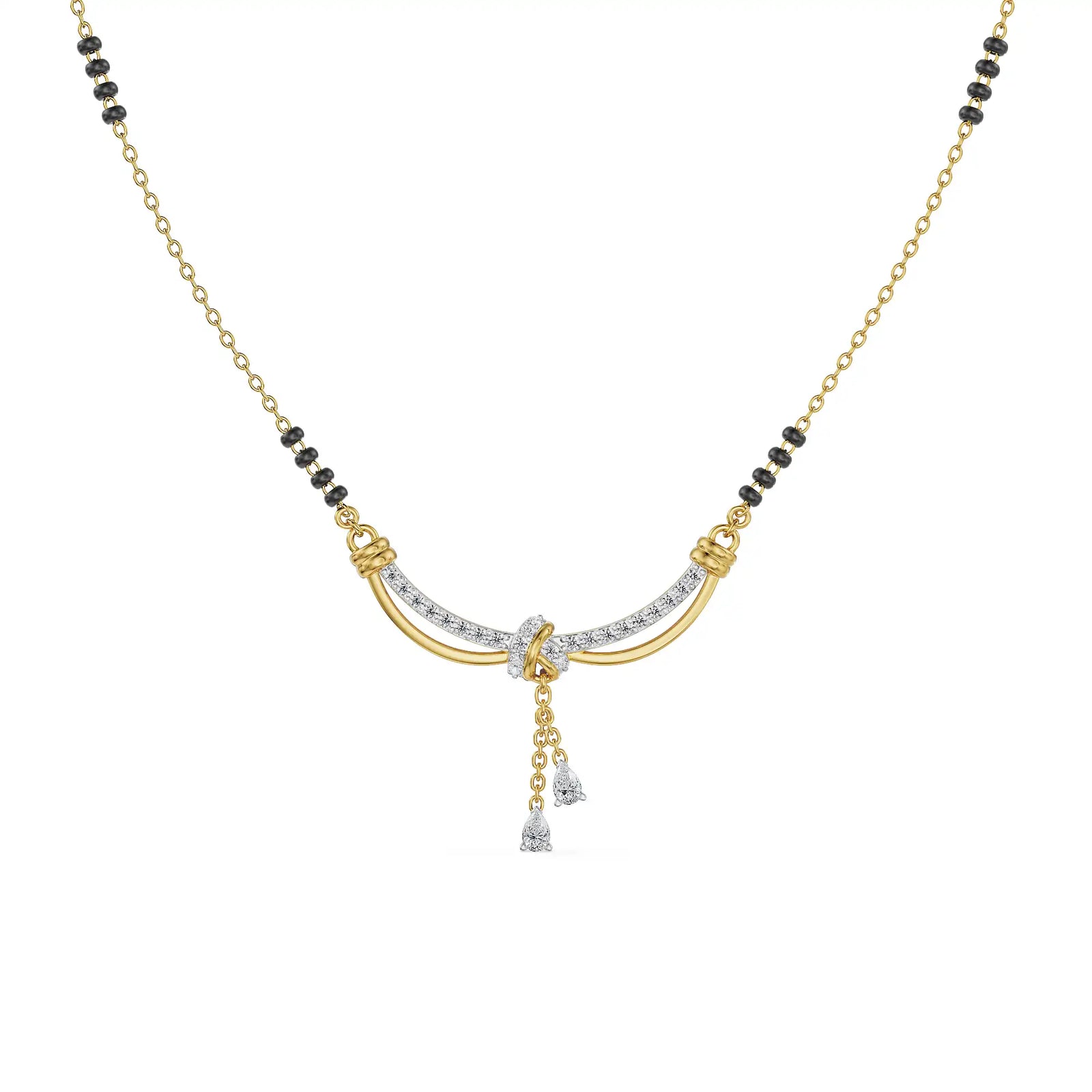 Eternal Knot Lab Grown Diamond Mangalsutra - front view