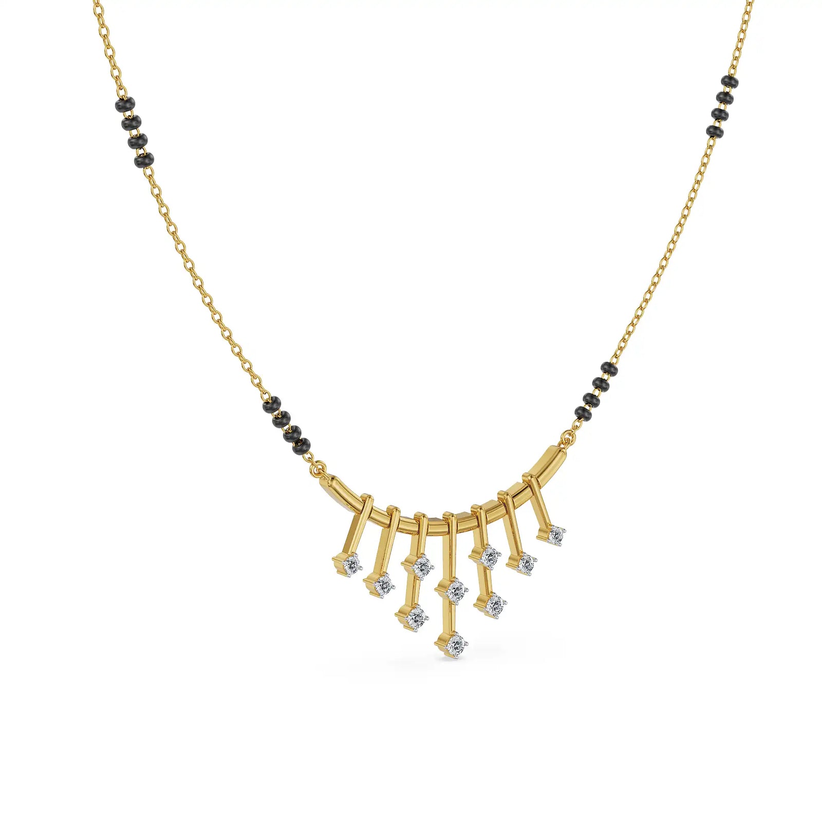 Sparkle Lab Grown Diamond Mangalsutra - side view