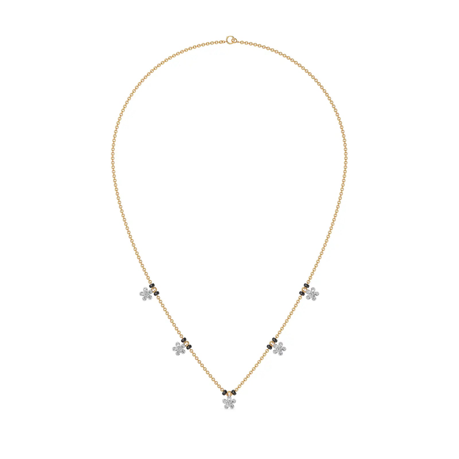 Sia Lab Grown Diamond Mangalsutra - front view