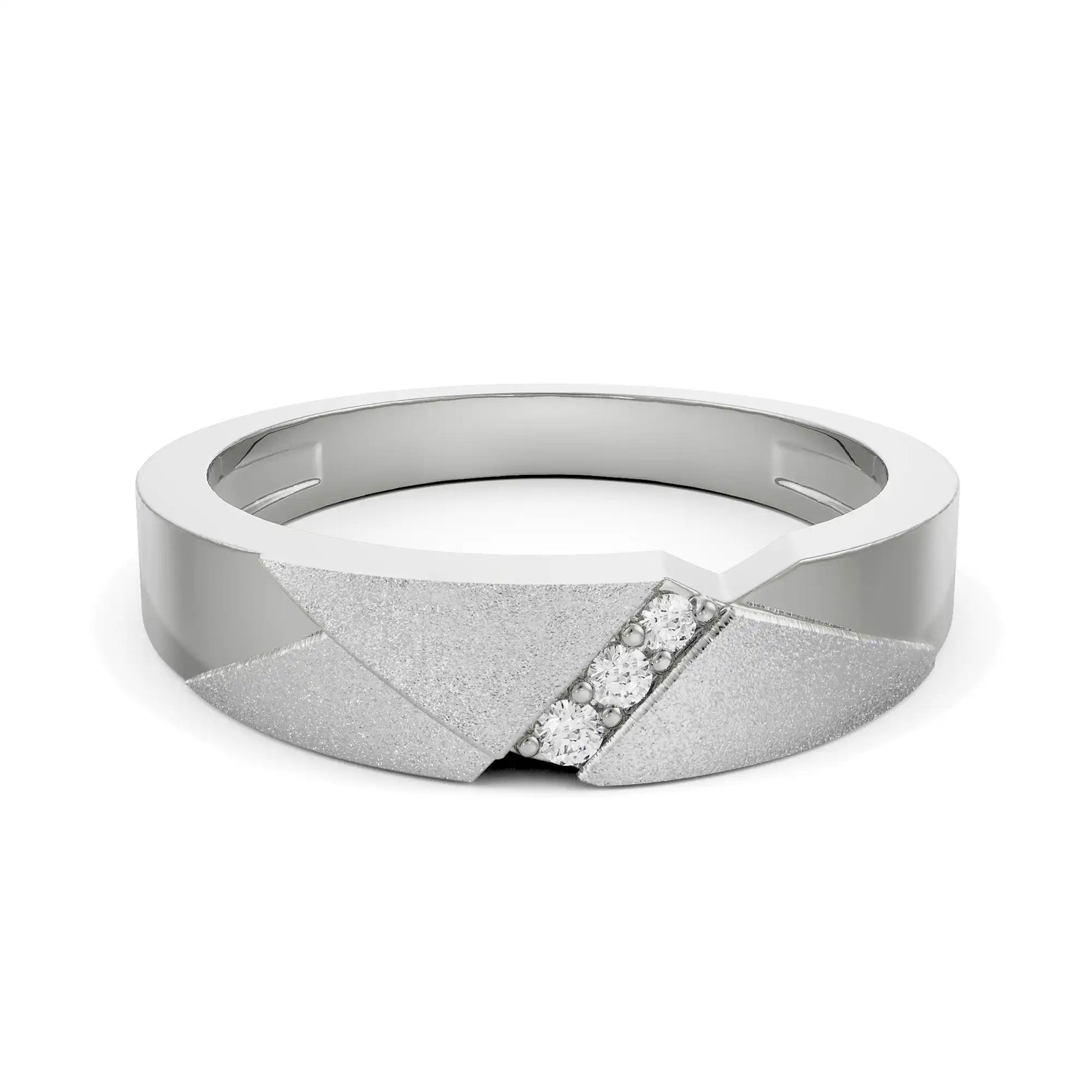 Tiego Band for Men Front View in 9KT
