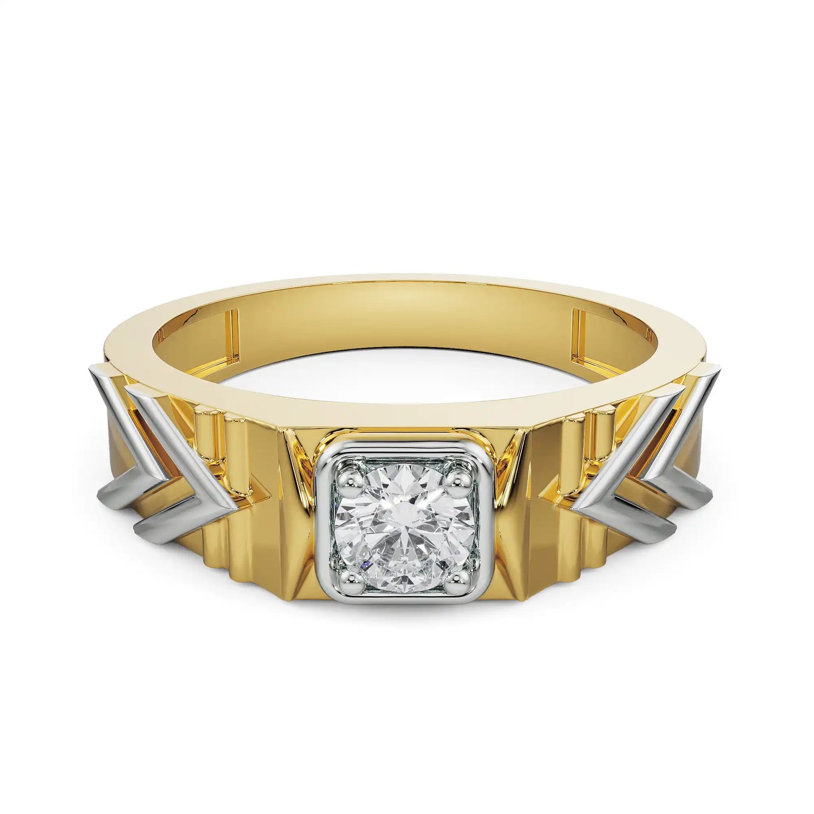 Dazzling Artistic Ring for Men Front View