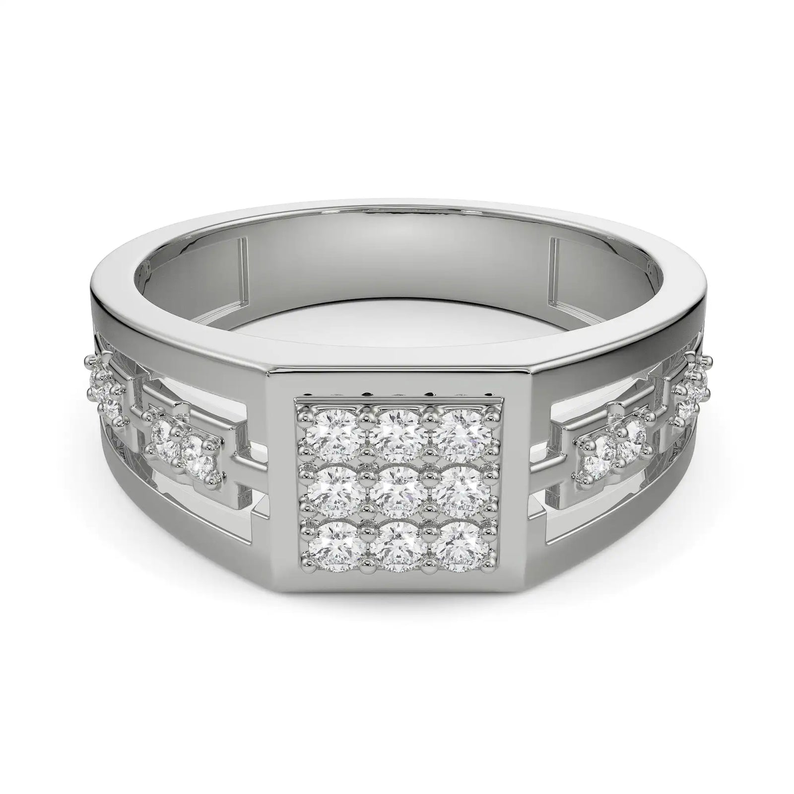Vespa Wedding Band for Men Front View