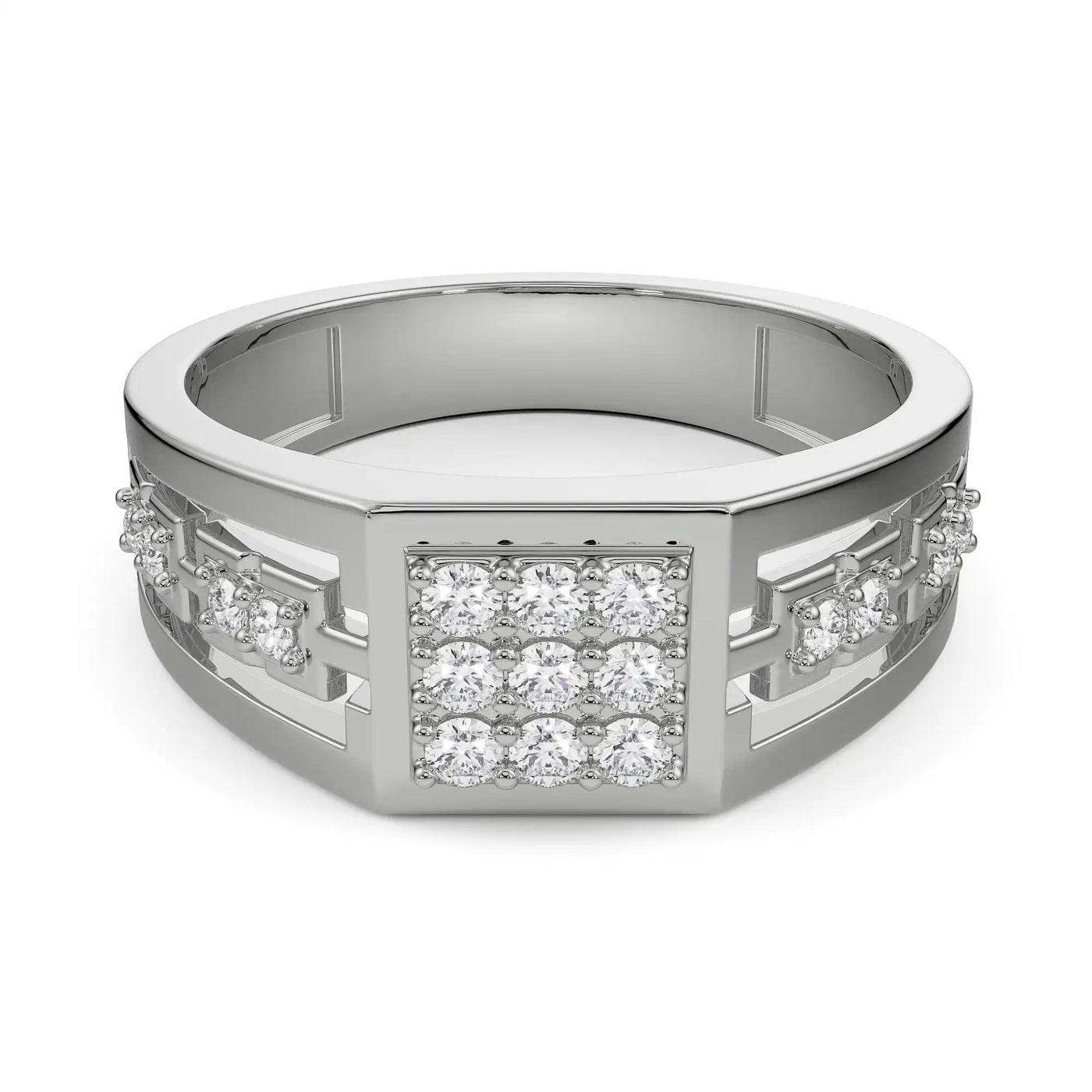 Vespa Lab Grown Diamond Wedding Band for Men 9KT