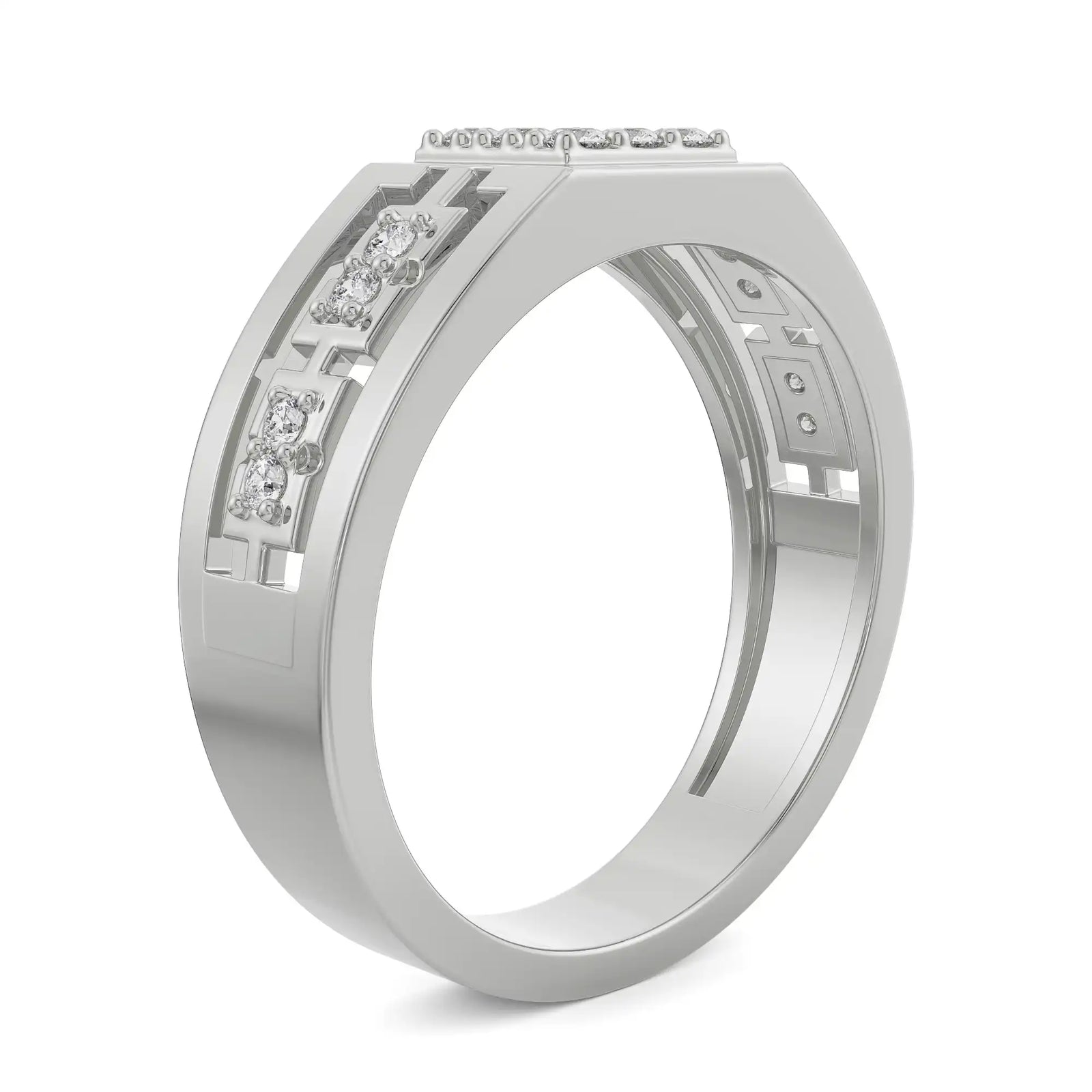 Vespa Wedding Band for Men Side View