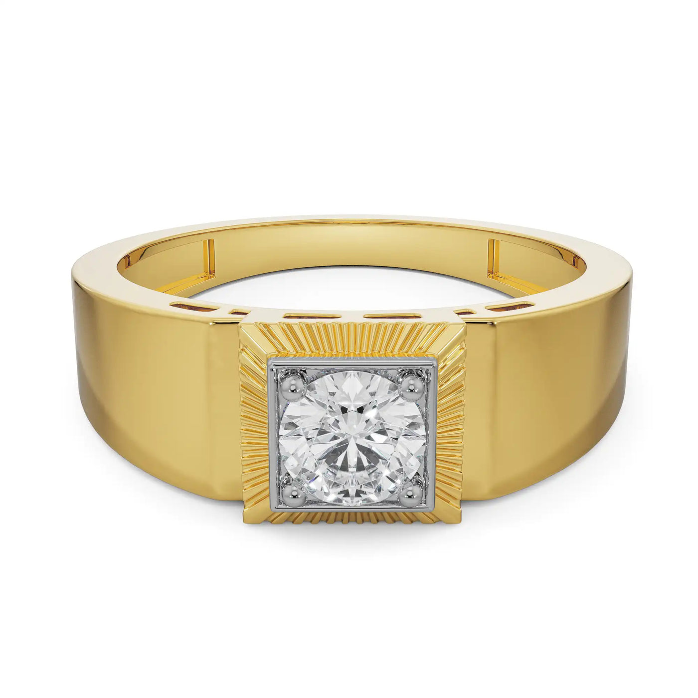 Quadruple Lab Grown Diamond Wedding Band 9KT