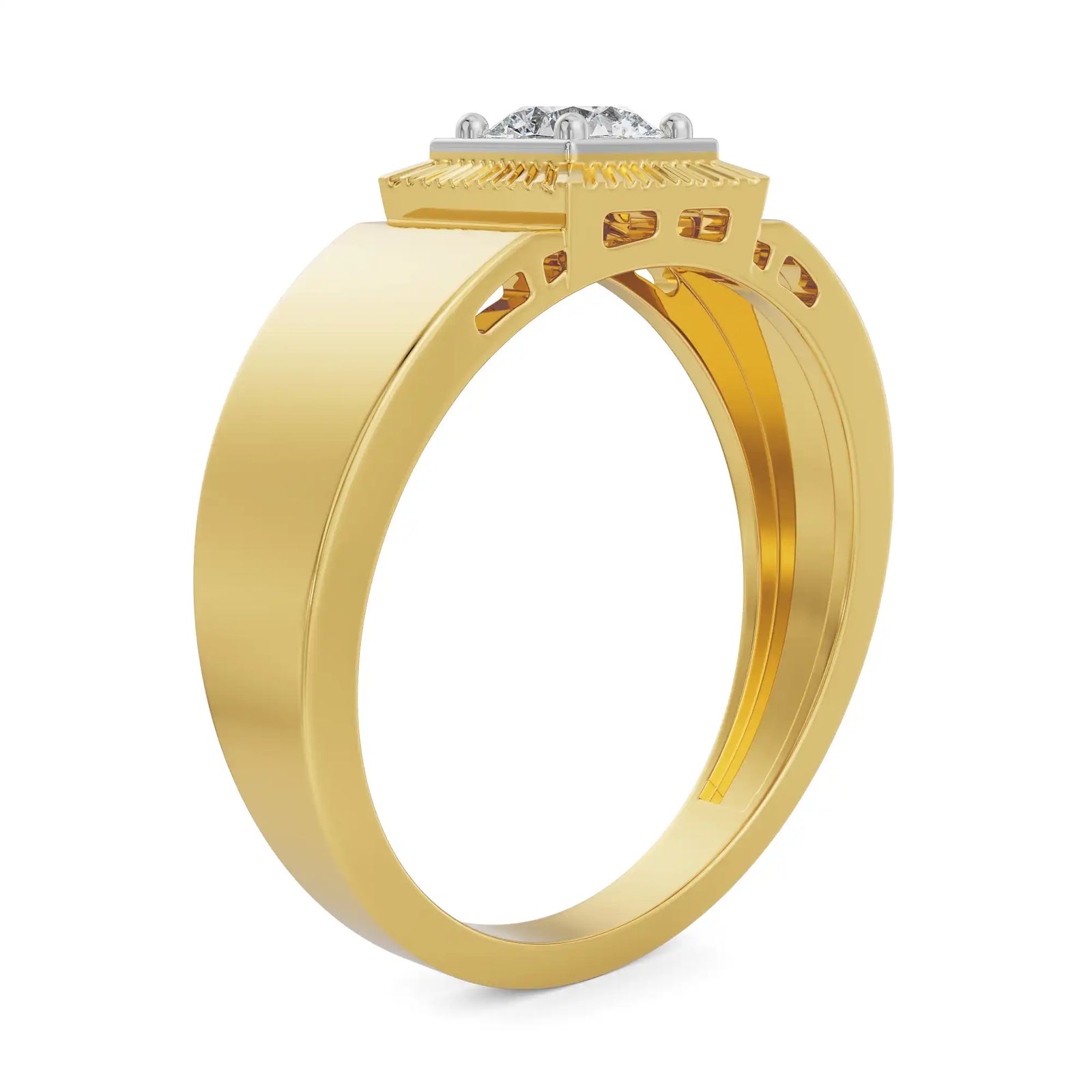 Quadruple Wedding Band Side View