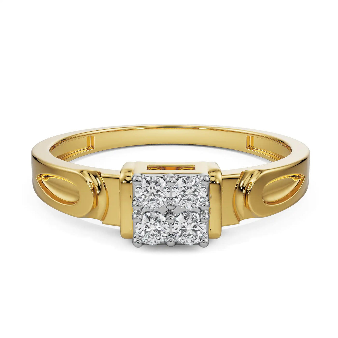 Quartet Lab Grown Diamond Wedding Band