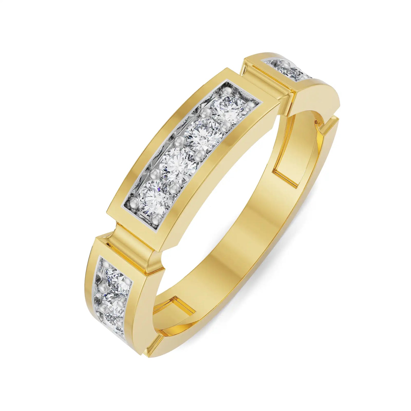 Elior Wedding Band Top View