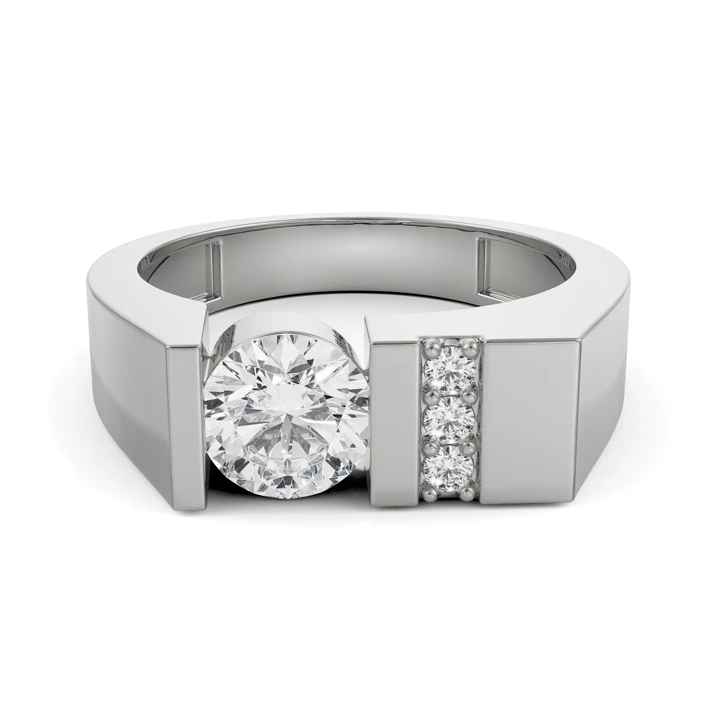 Classic Round Lab Grown Diamond Solitaire Wedding Band