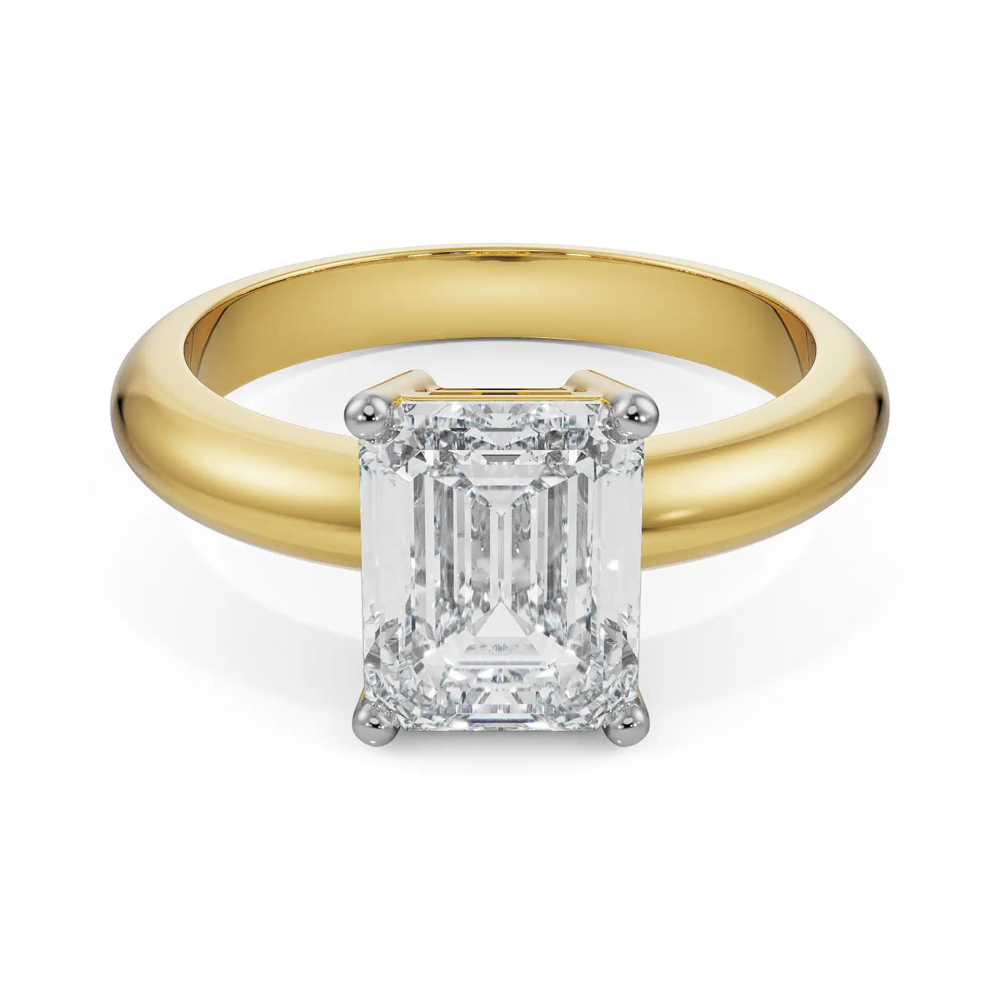 Timeless Emerald Cut Men Diamond Ring 9KT