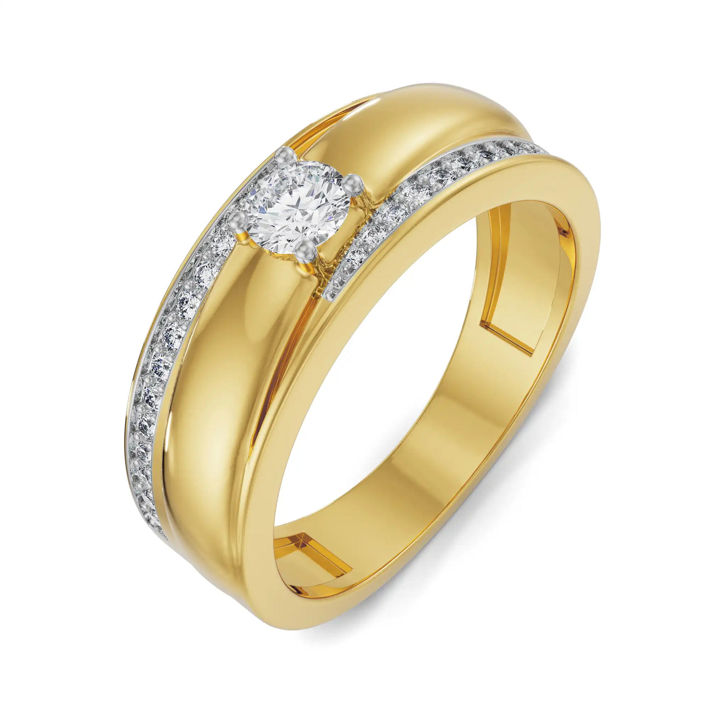 Sleek Line Pave Lab Grown Diamond Band 9KT