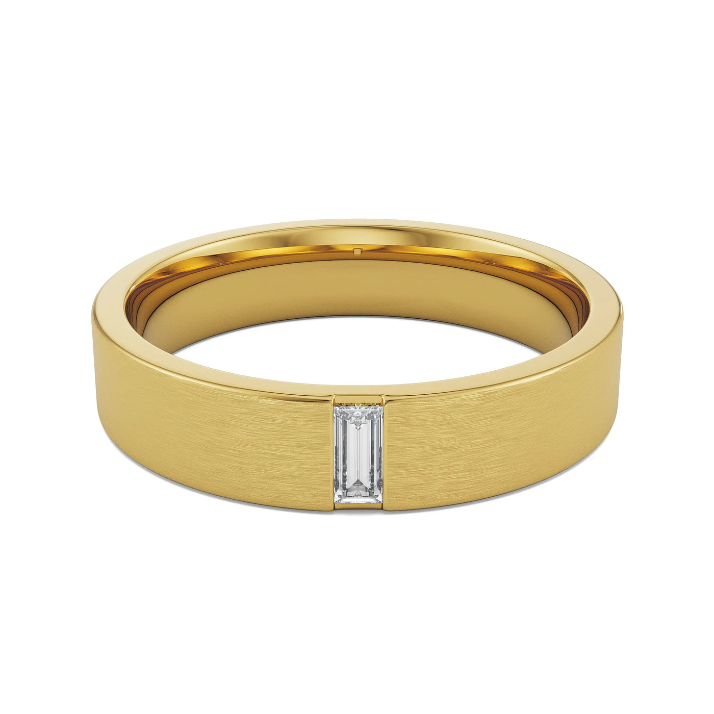 Textured Baguette Lab Grown Diamond Band 9KT