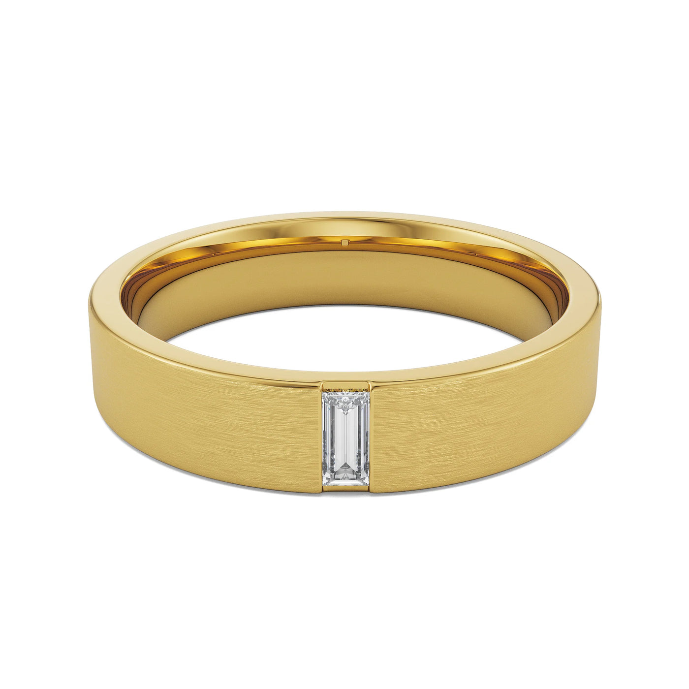 Textured Baguette Lab Grown Diamond Band