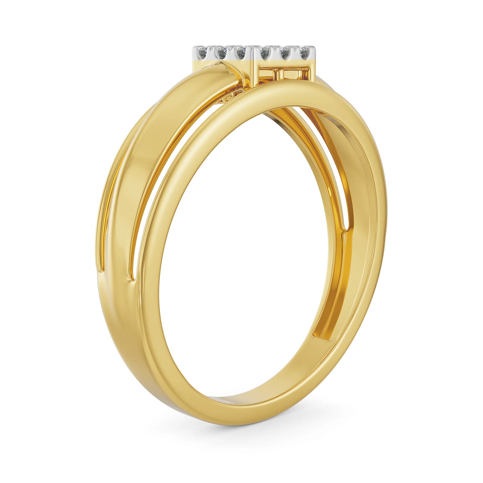 Dainty Diamond Band for Men Side View