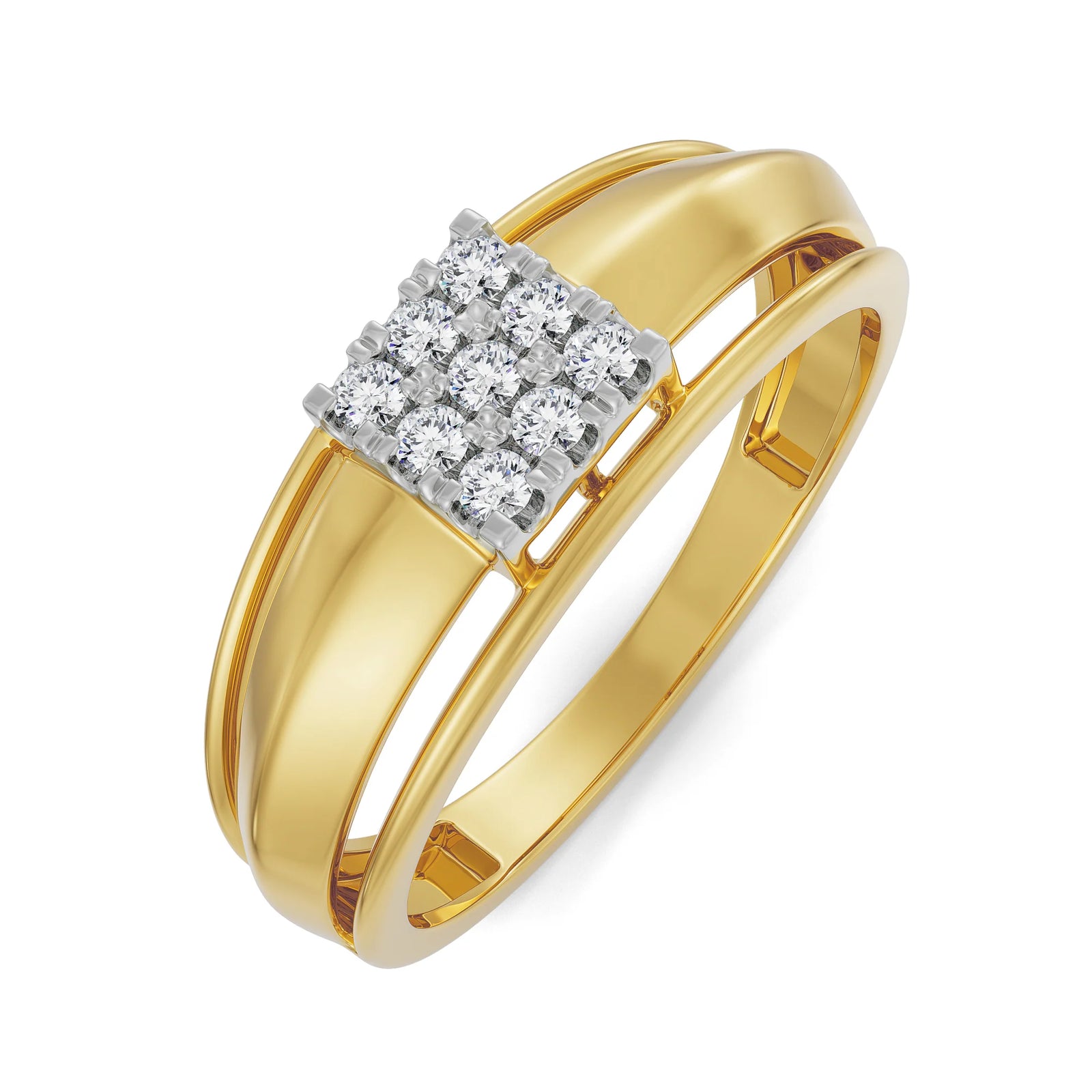 Dainty Diamond Band for Men Top View